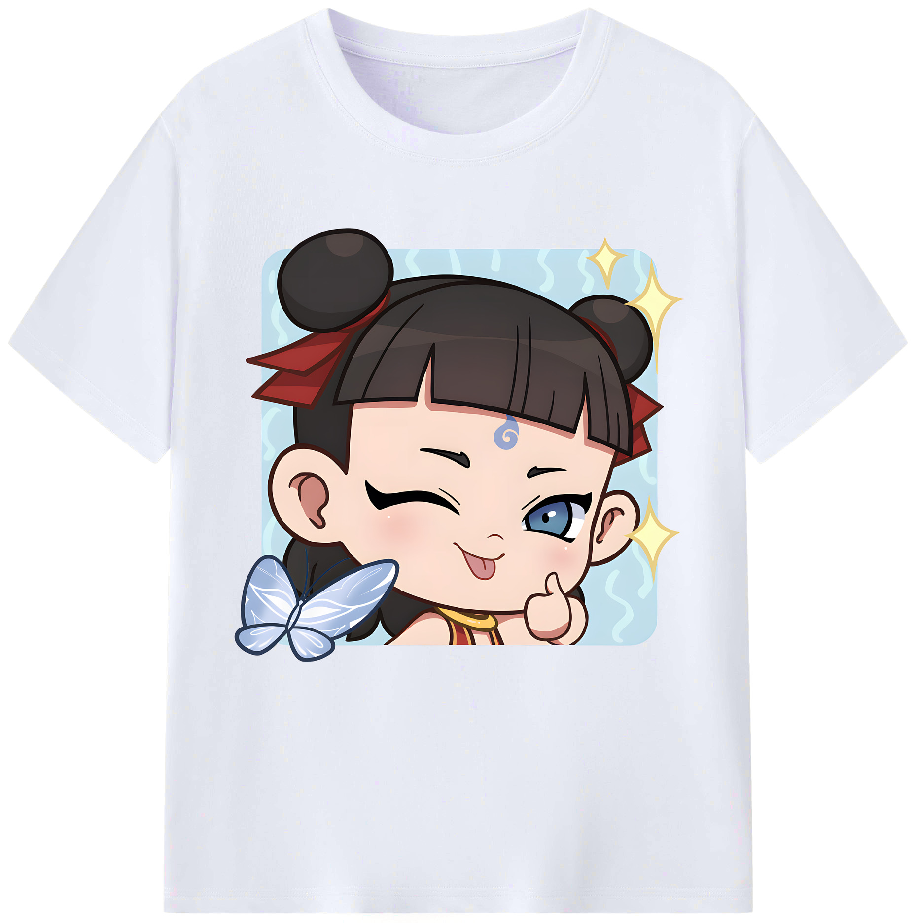 （画像用） Ne Zha 2 ナタ 魔童の大暴れ レディースカジュアルプリントTシャツ（綿100％）