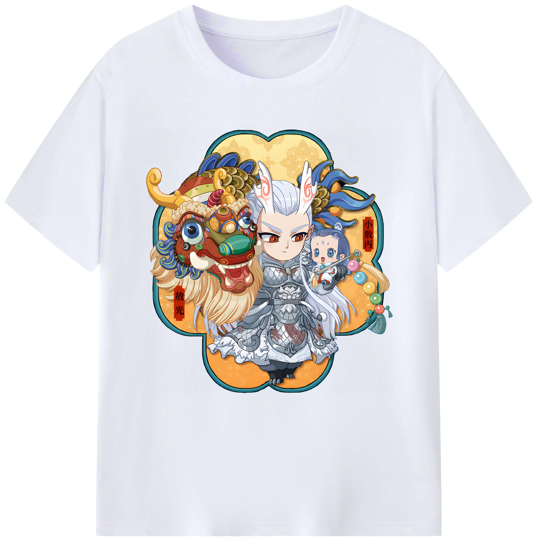 （画像用） Ne Zha 2 ナタ 魔童の大暴れ レディースカジュアルプリントTシャツ（綿100％）