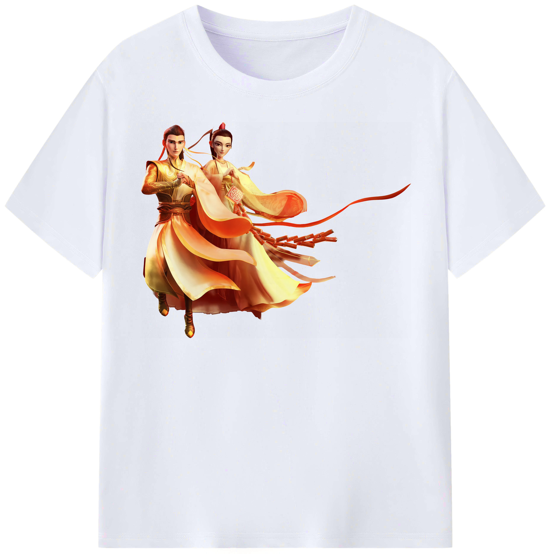 （画像用） Ne Zha 2 ナタ 魔童の大暴れ レディースカジュアルプリントTシャツ（綿100％）