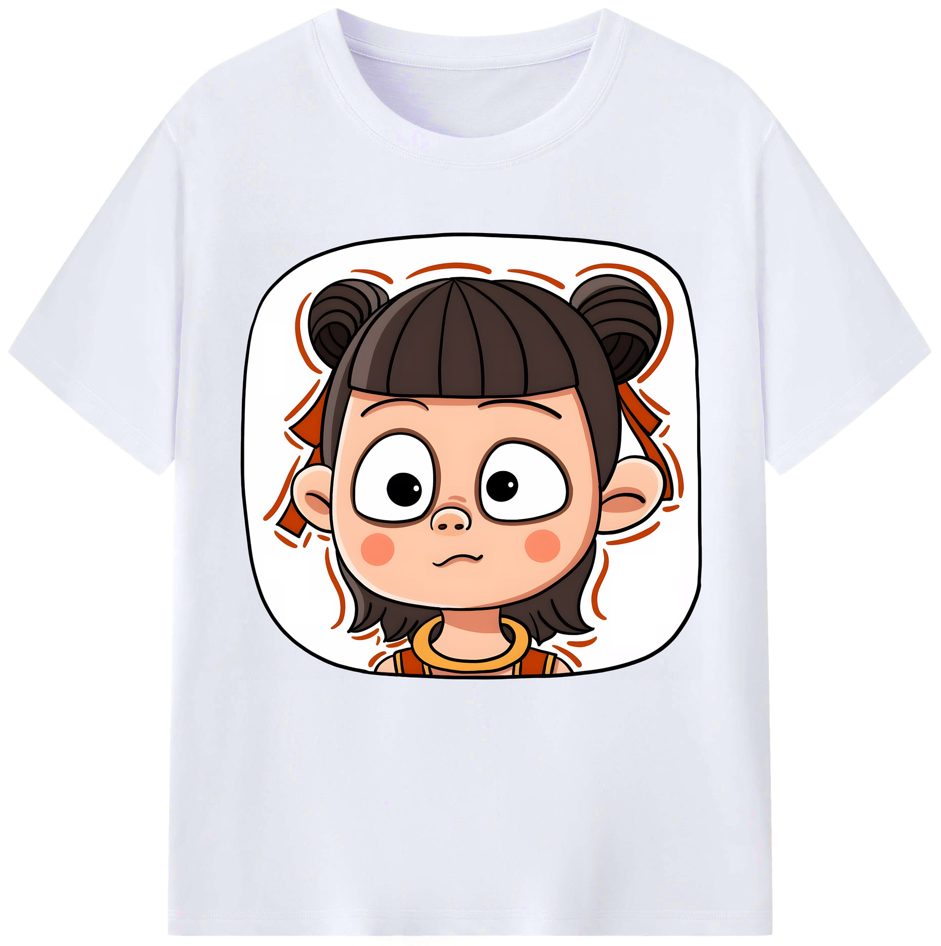 （画像用） Ne Zha 2 ナタ 魔童の大暴れ レディースカジュアルプリントTシャツ（綿100％）