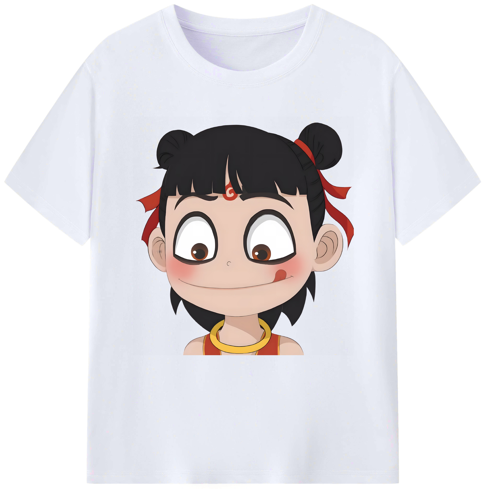 （画像用） Ne Zha 2 ナタ 魔童の大暴れ レディースカジュアルプリントTシャツ（綿100％）