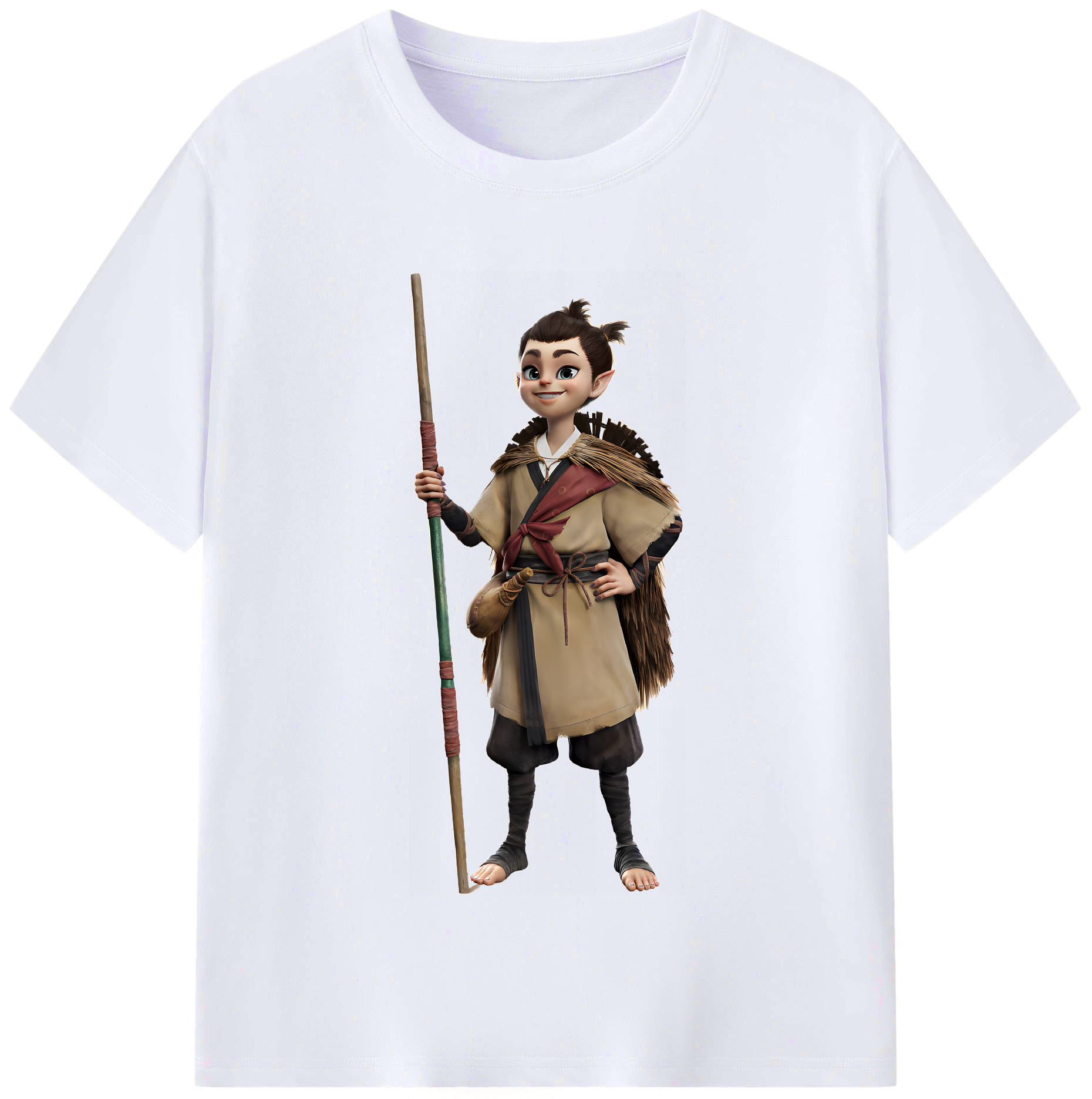 （画像用） Ne Zha 2 ナタ 魔童の大暴れ レディースカジュアルプリントTシャツ（綿100％）