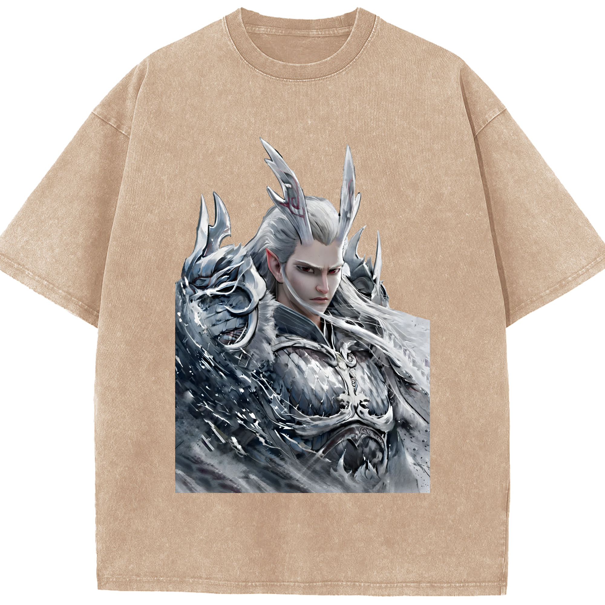 Ne Zha 2 ナタ 魔童の大暴れ 綿100% ヴィンテージ風 半袖Tシャツ（フロントプリント）