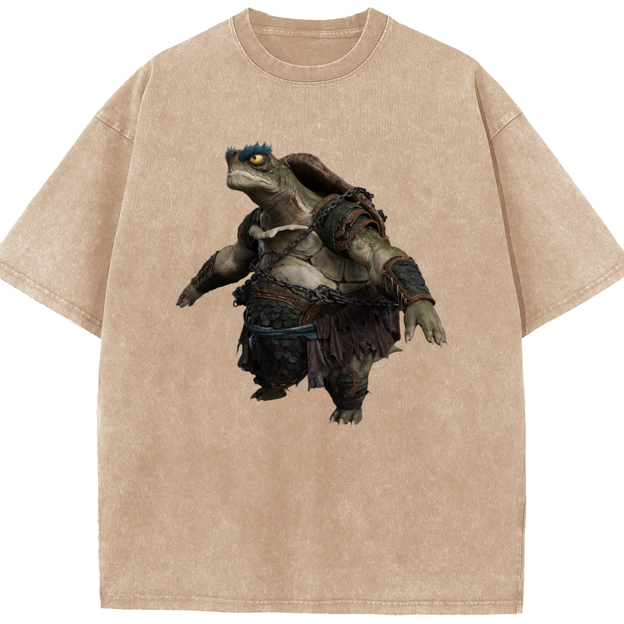（画像用） Ne Zha 2 ナタ 魔童の大暴れ 綿100% ヴィンテージ風 半袖Tシャツ（フロントプリント）