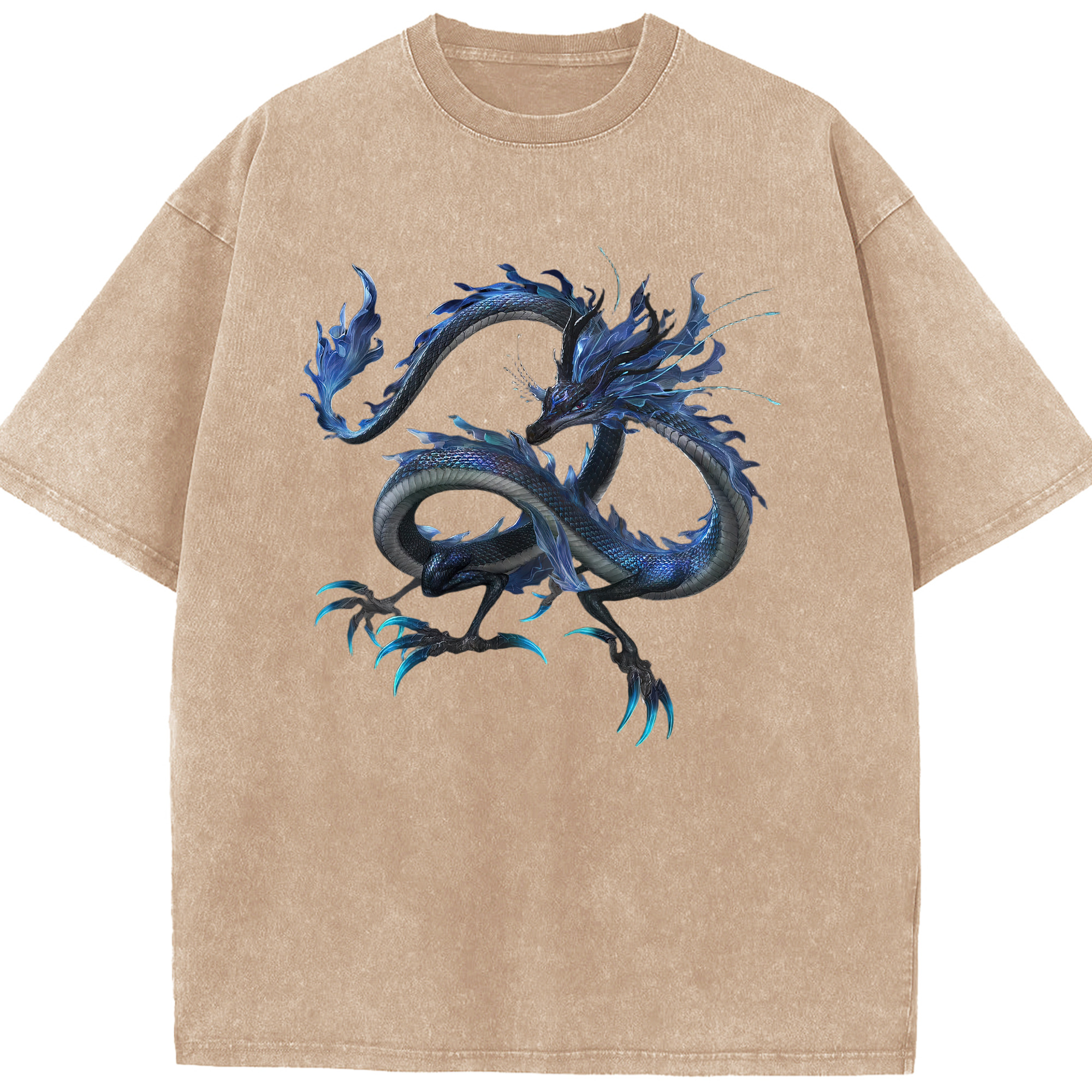 （画像用） Ne Zha 2 ナタ 魔童の大暴れ 綿100% ヴィンテージ風 半袖Tシャツ（フロントプリント）