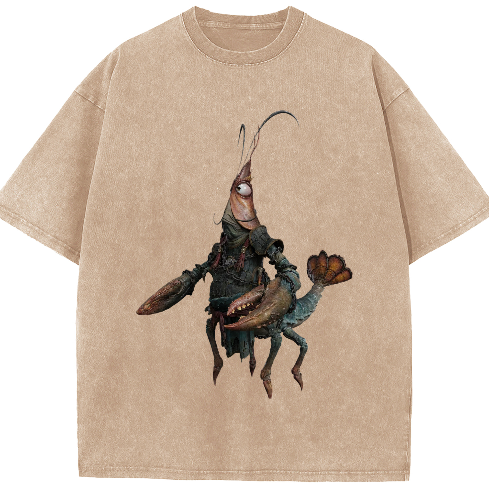 （画像用） Ne Zha 2 ナタ 魔童の大暴れ 綿100% ヴィンテージ風 半袖Tシャツ（フロントプリント）
