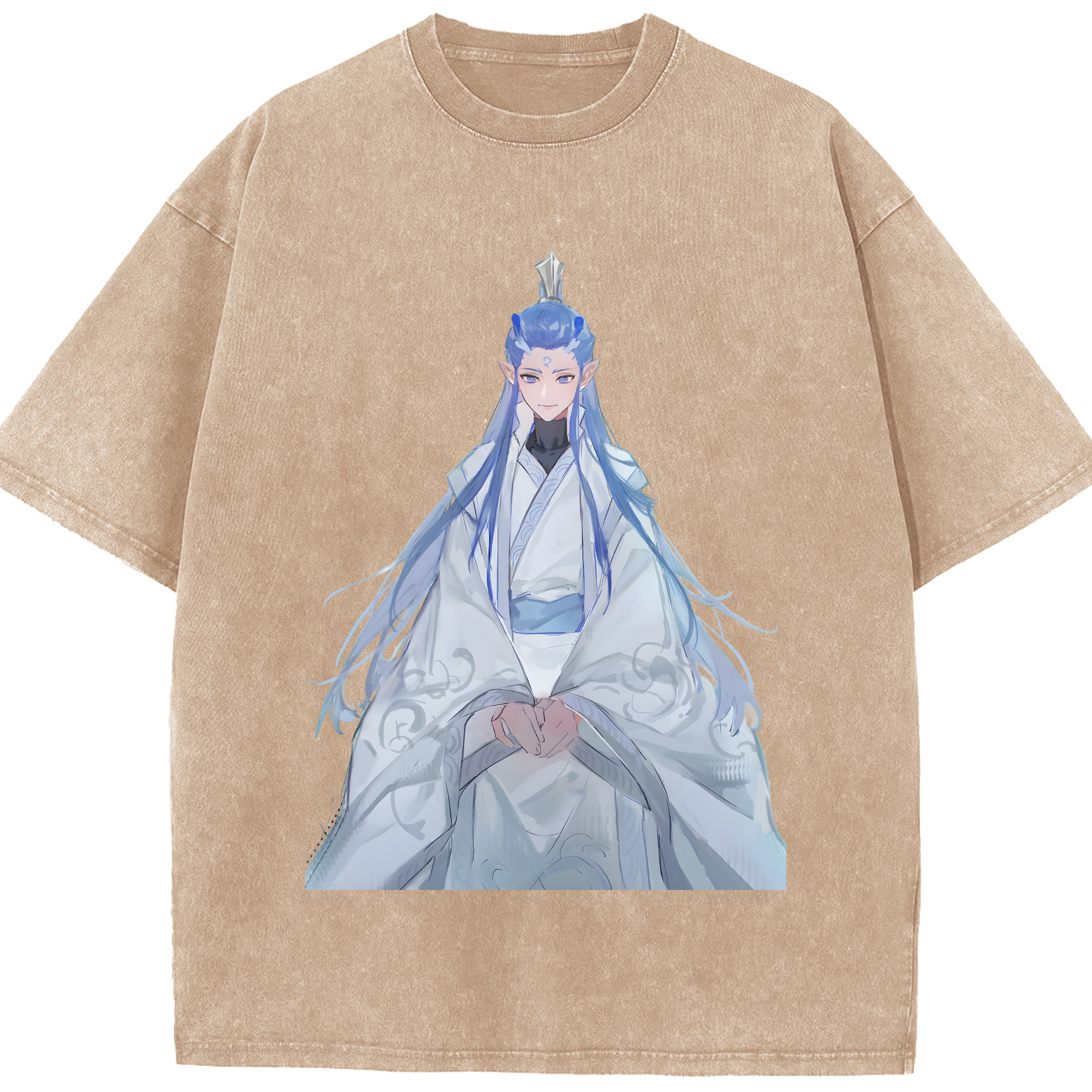 （画像用） Ne Zha 2 ナタ 魔童の大暴れ 綿100% ヴィンテージ風 半袖Tシャツ（フロントプリント）
