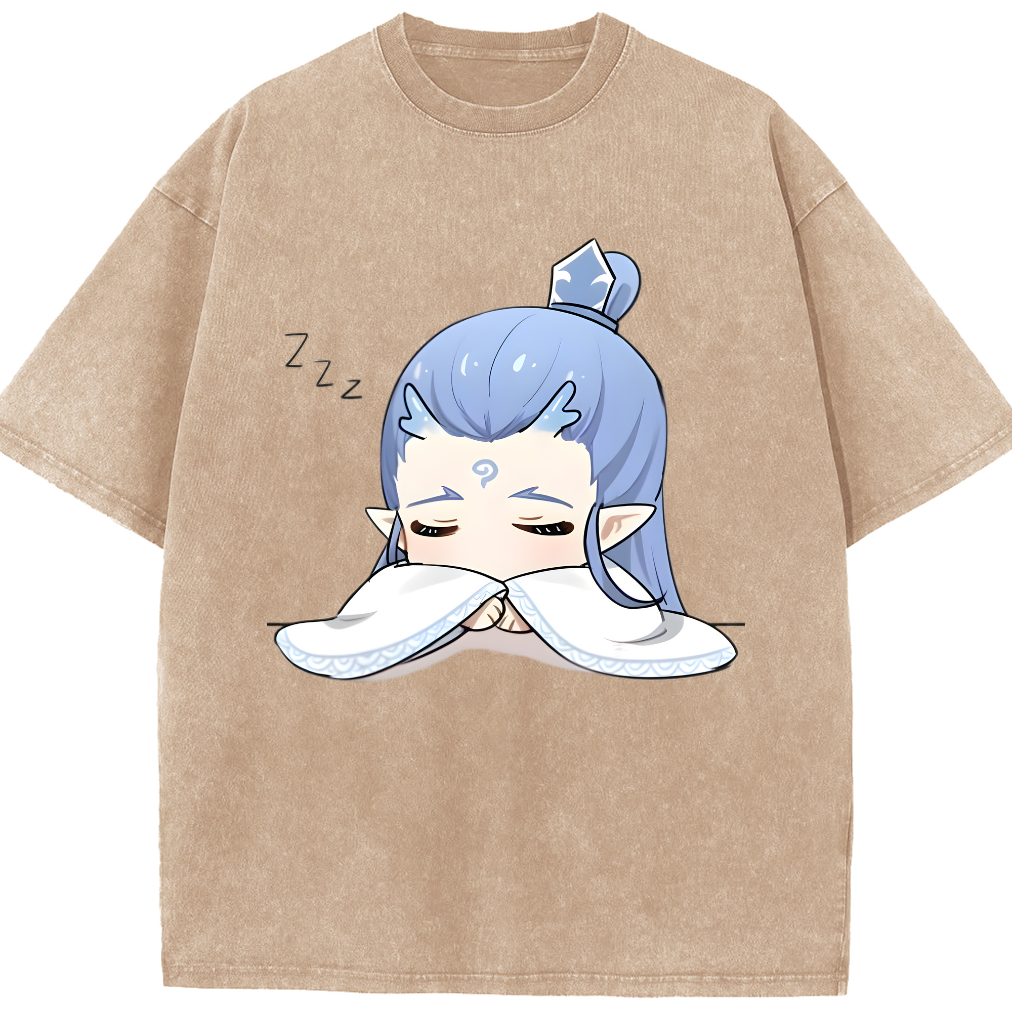 （画像用） Ne Zha 2 ナタ 魔童の大暴れ 綿100% ヴィンテージ風 半袖Tシャツ（フロントプリント）