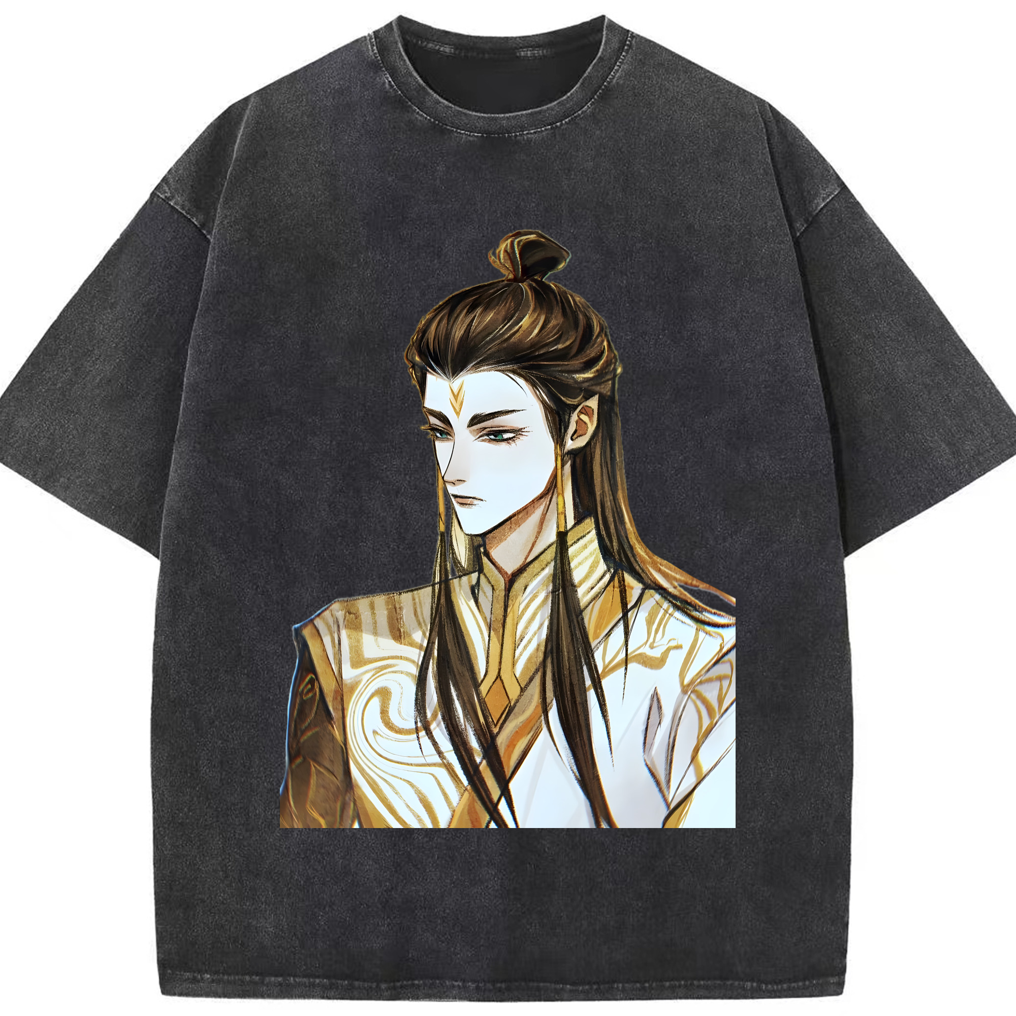 （画像用） Ne Zha 2 ナタ 魔童の大暴れ 綿100% ヴィンテージ風 半袖Tシャツ（フロントプリント）