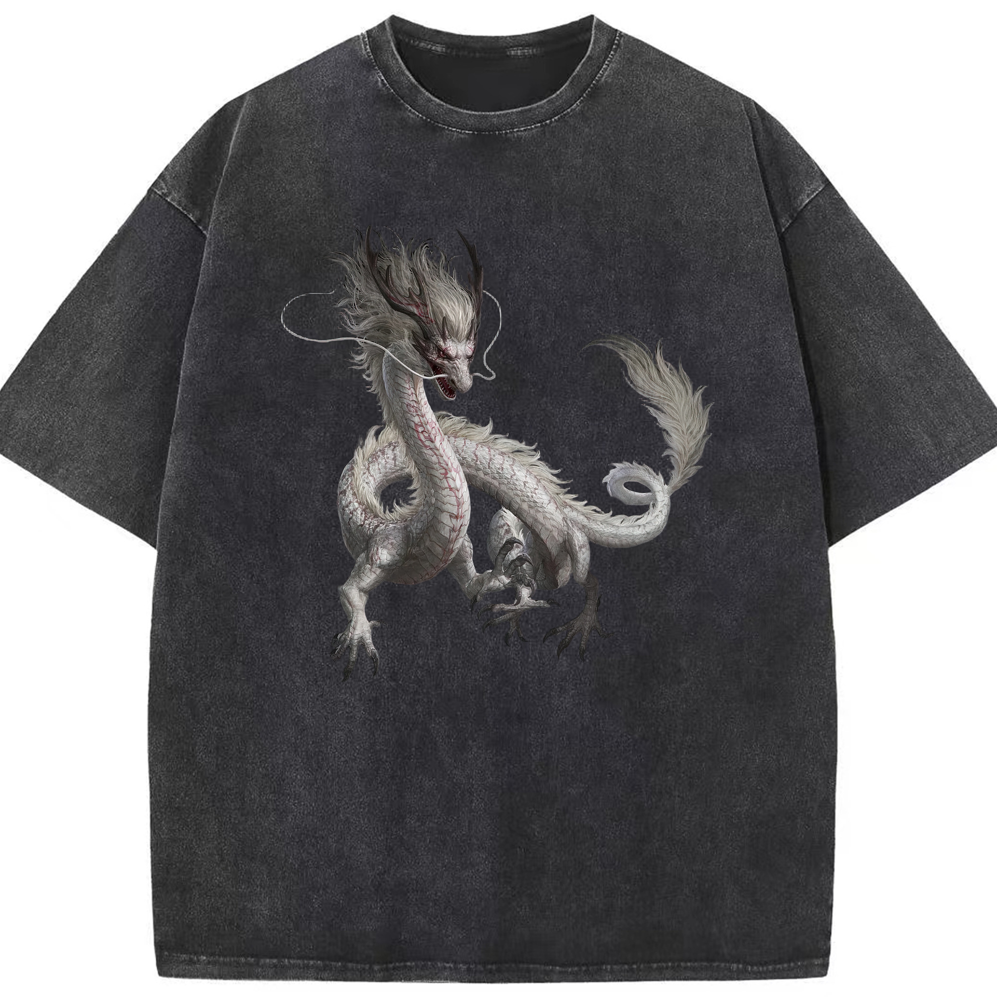 （画像用） Ne Zha 2 ナタ 魔童の大暴れ 綿100% ヴィンテージ風 半袖Tシャツ（フロントプリント）