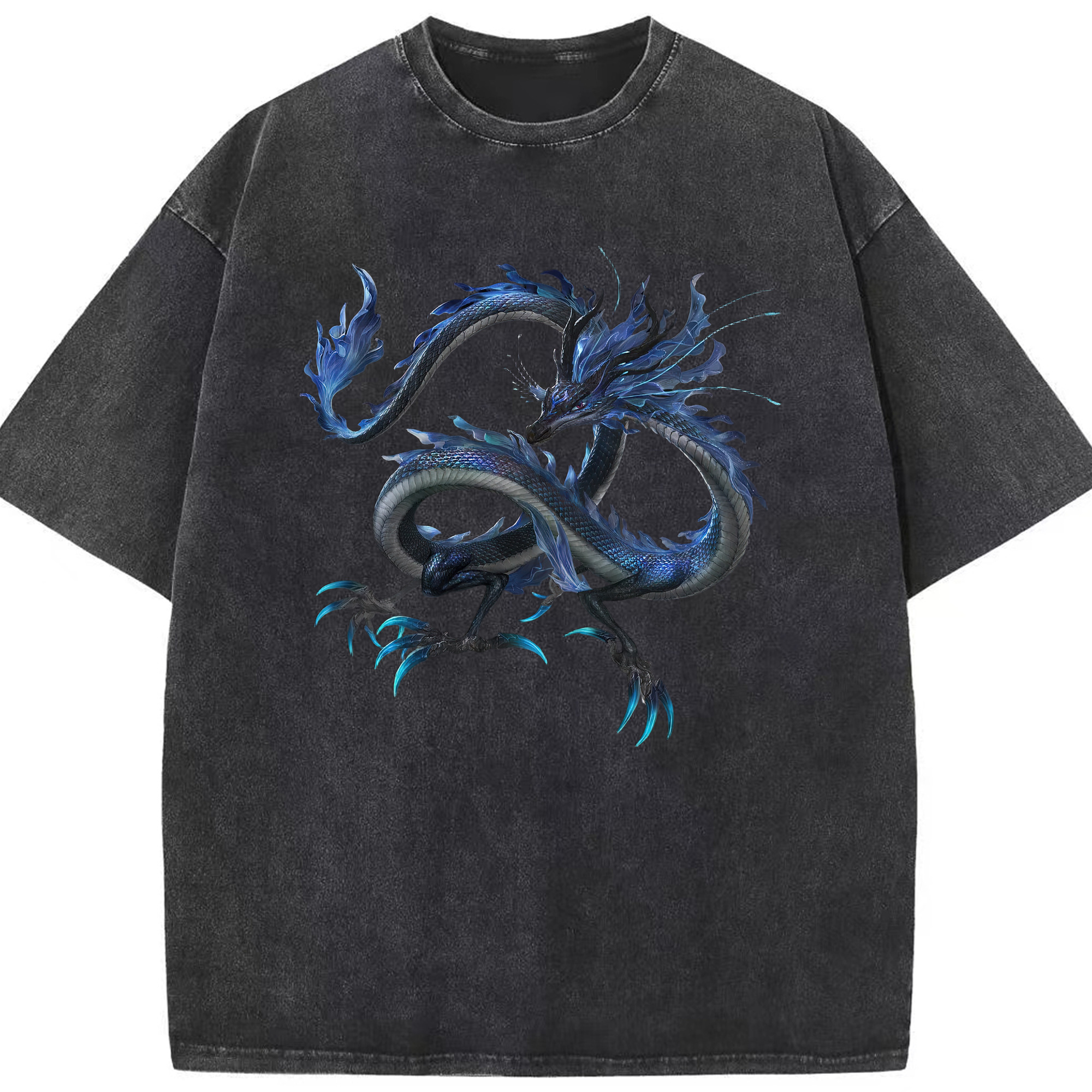 （画像用） Ne Zha 2 ナタ 魔童の大暴れ 綿100% ヴィンテージ風 半袖Tシャツ（フロントプリント）