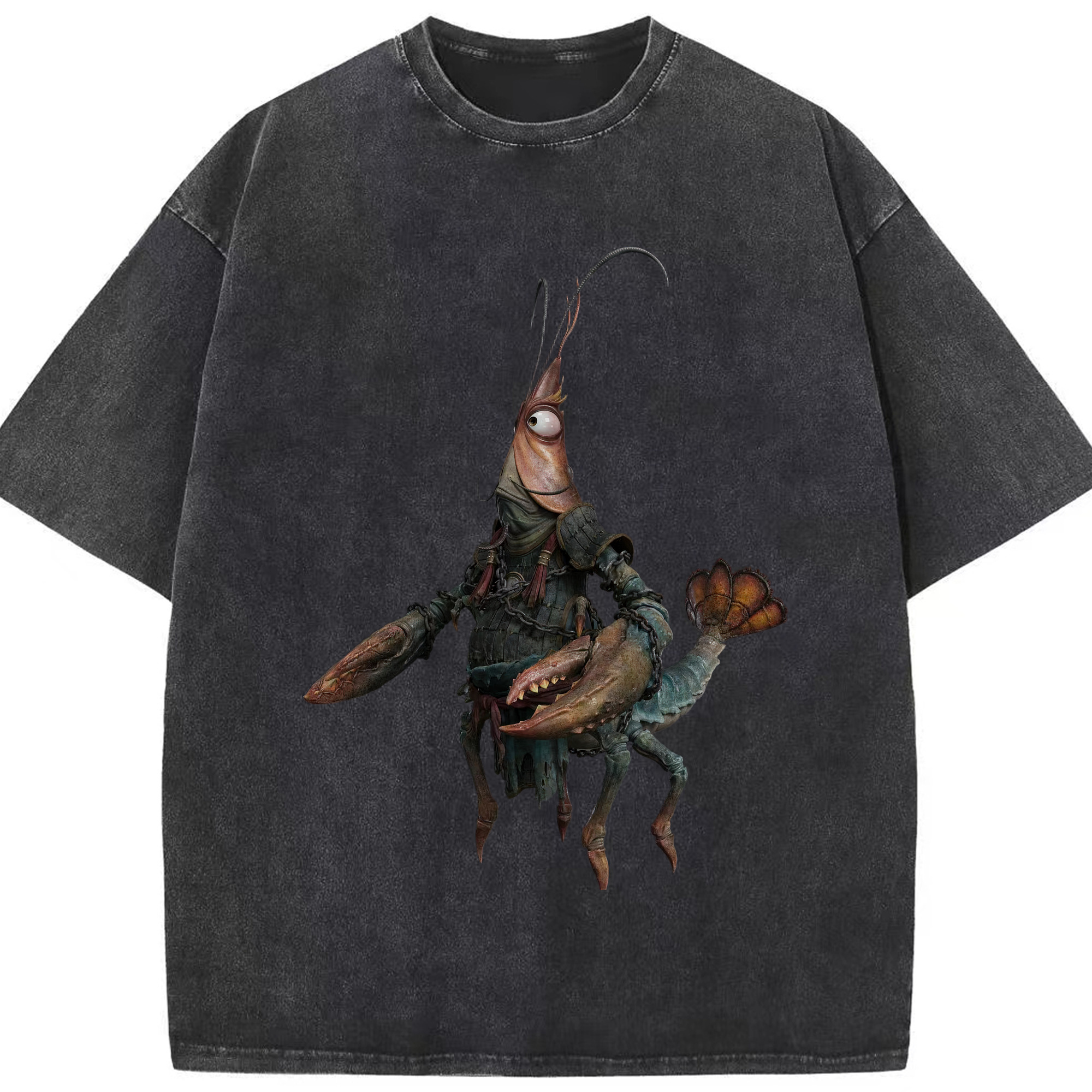 （画像用） Ne Zha 2 ナタ 魔童の大暴れ 綿100% ヴィンテージ風 半袖Tシャツ（フロントプリント）