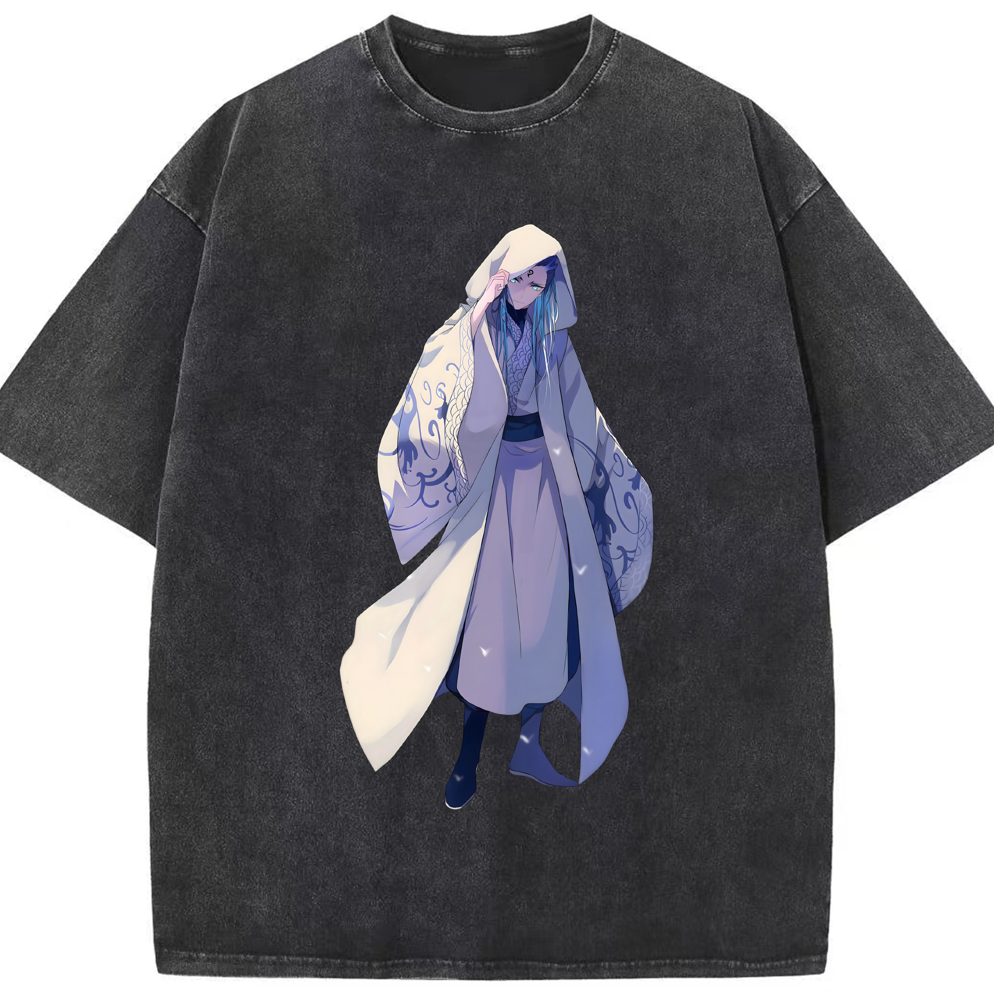 （画像用） Ne Zha 2 ナタ 魔童の大暴れ 綿100% ヴィンテージ風 半袖Tシャツ（フロントプリント）