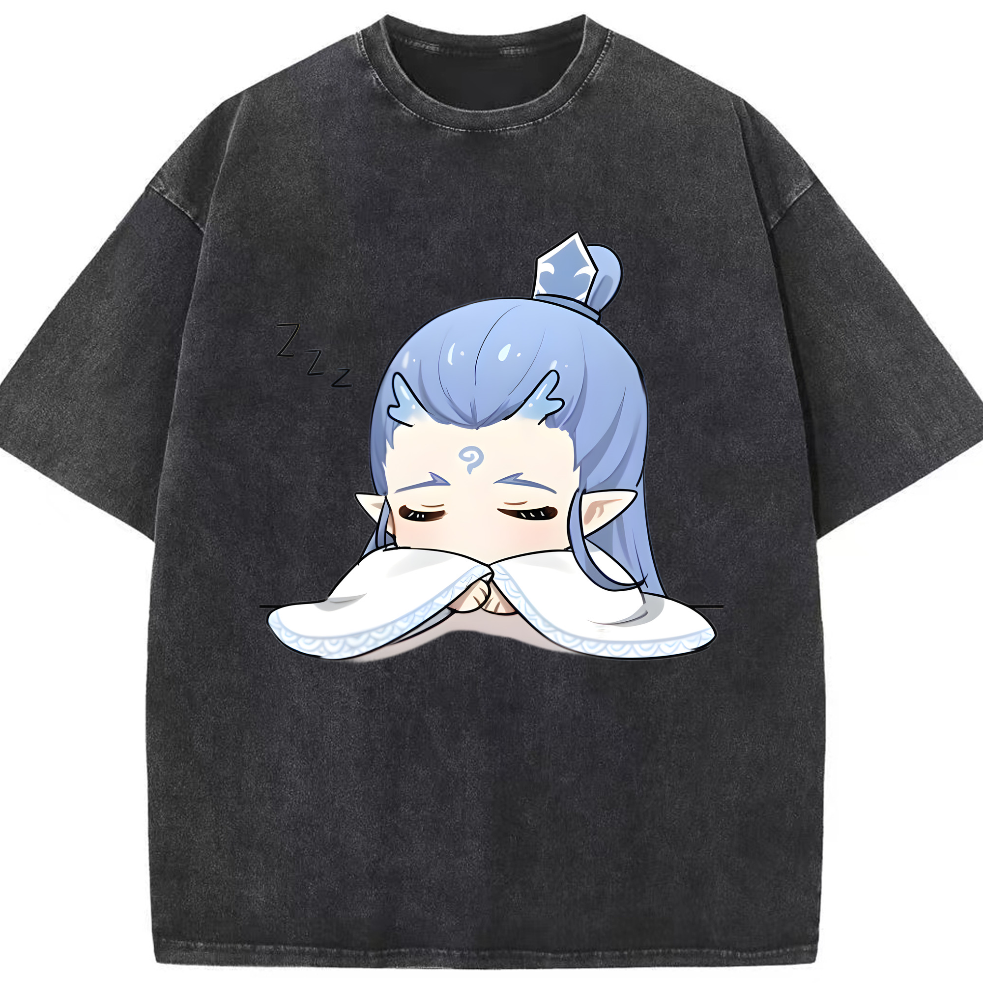 （画像用） Ne Zha 2 ナタ 魔童の大暴れ 綿100% ヴィンテージ風 半袖Tシャツ（フロントプリント）