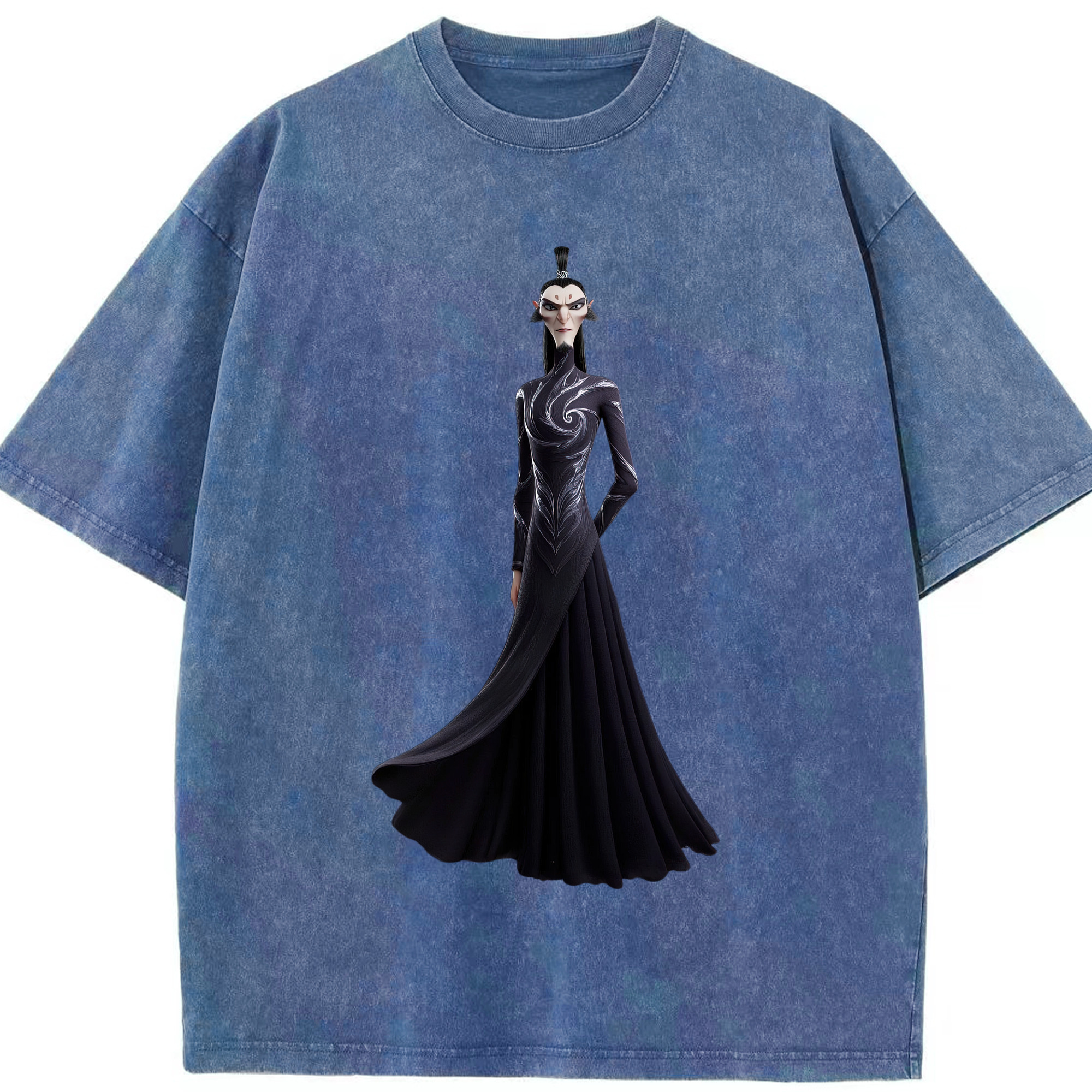 （画像用） Ne Zha 2 ナタ 魔童の大暴れ 綿100% ヴィンテージ風 半袖Tシャツ（フロントプリント）