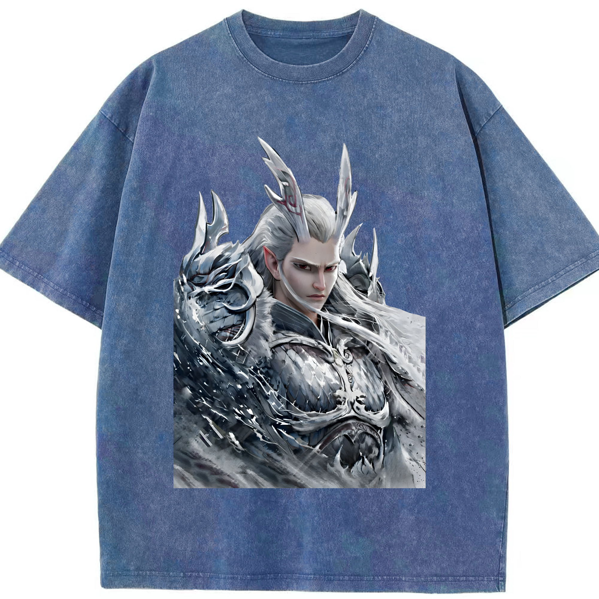 Ne Zha 2 ナタ 魔童の大暴れ 綿100% ヴィンテージ風 半袖Tシャツ（フロントプリント）