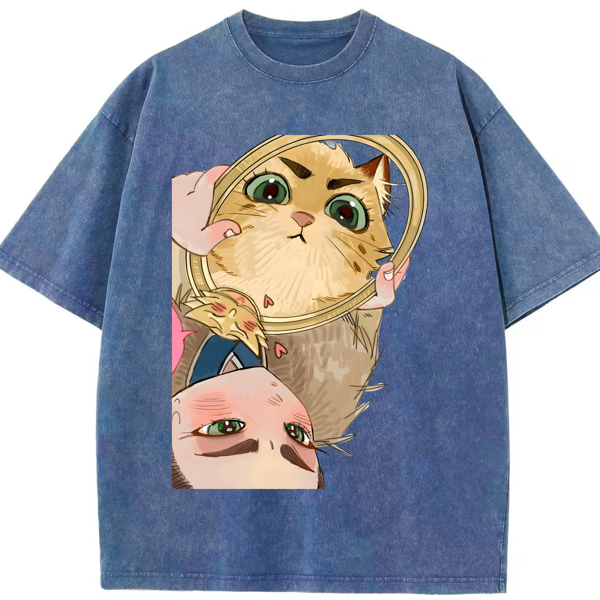 （画像用） Ne Zha 2 ナタ 魔童の大暴れ 綿100% ヴィンテージ風 半袖Tシャツ（フロントプリント）