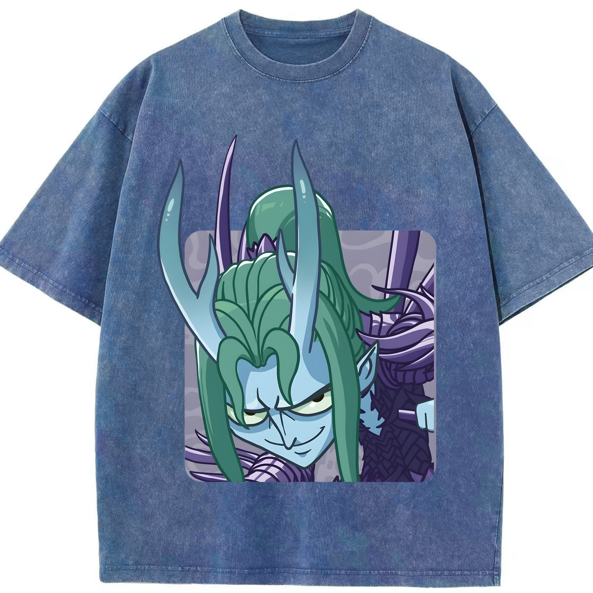 （画像用） Ne Zha 2 ナタ 魔童の大暴れ 綿100% ヴィンテージ風 半袖Tシャツ（フロントプリント）