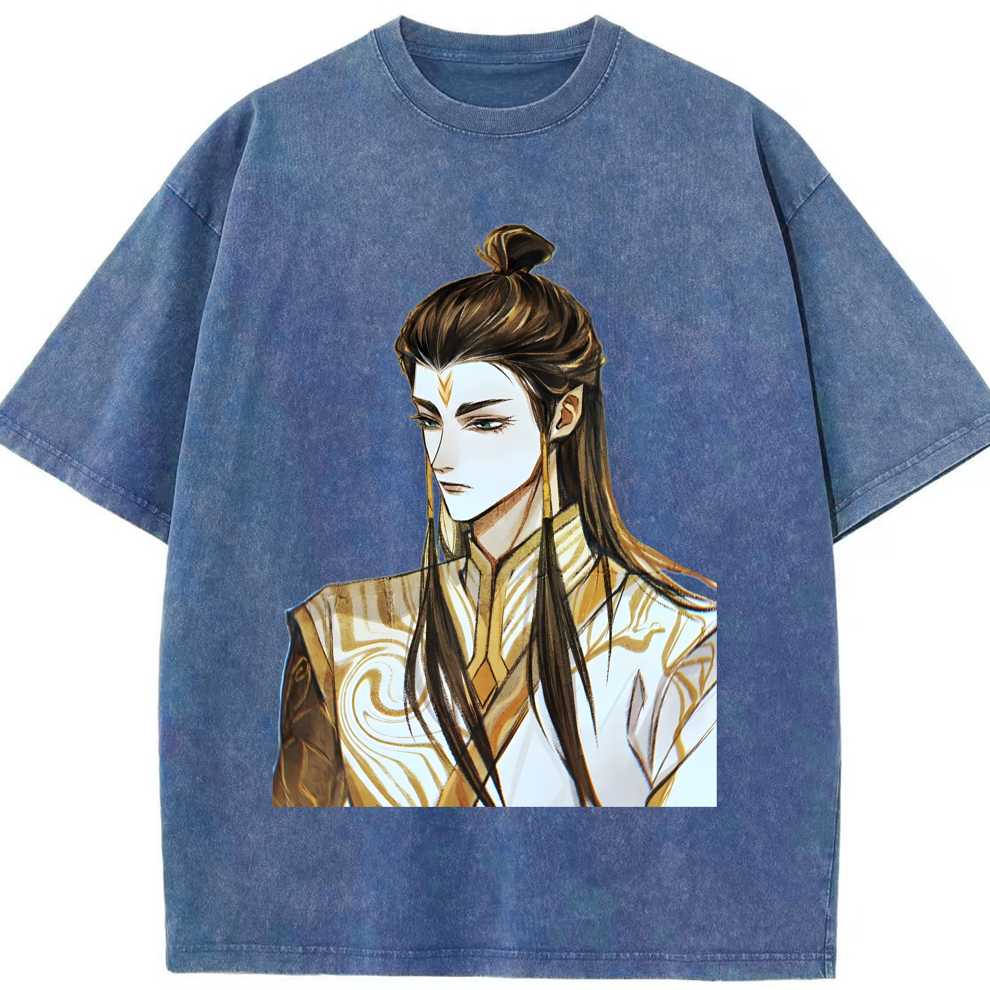 （画像用） Ne Zha 2 ナタ 魔童の大暴れ 綿100% ヴィンテージ風 半袖Tシャツ（フロントプリント）