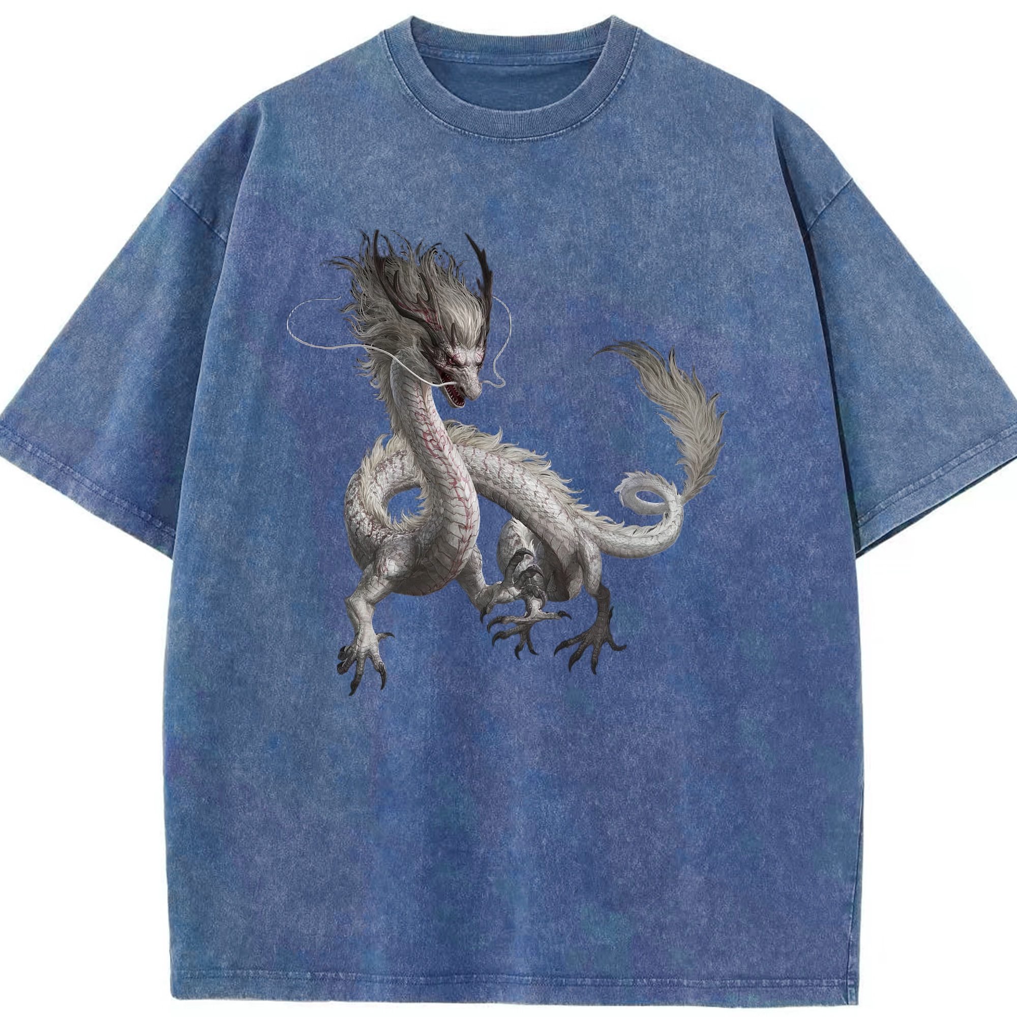 （画像用） Ne Zha 2 ナタ 魔童の大暴れ 綿100% ヴィンテージ風 半袖Tシャツ（フロントプリント）