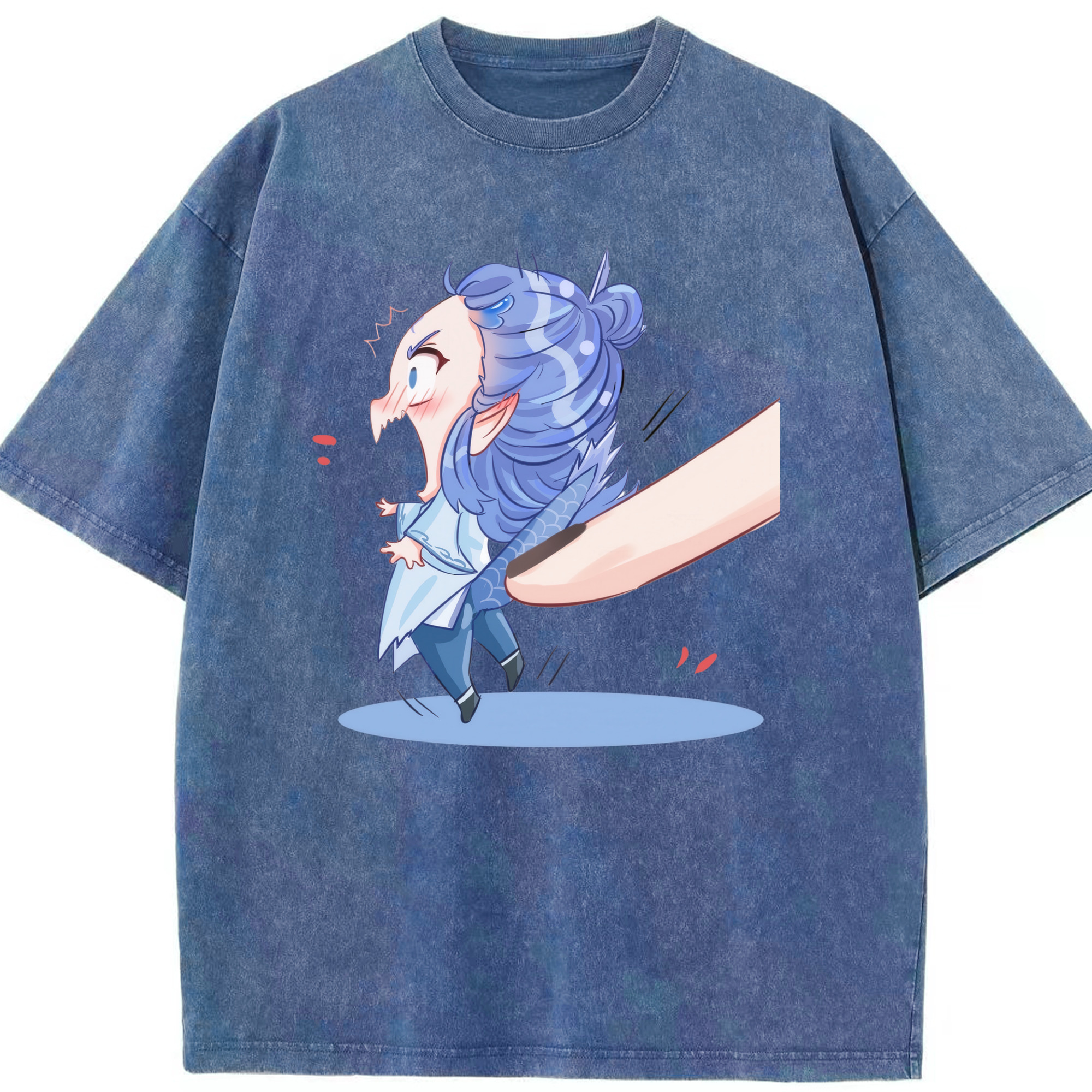（画像用） Ne Zha 2 ナタ 魔童の大暴れ 綿100% ヴィンテージ風 半袖Tシャツ（フロントプリント）
