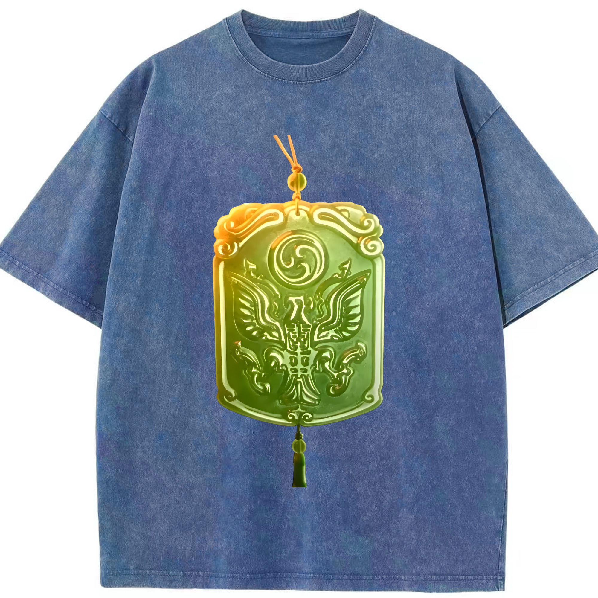 （画像用） Ne Zha 2 ナタ 魔童の大暴れ 綿100% ヴィンテージ風 半袖Tシャツ（フロントプリント）