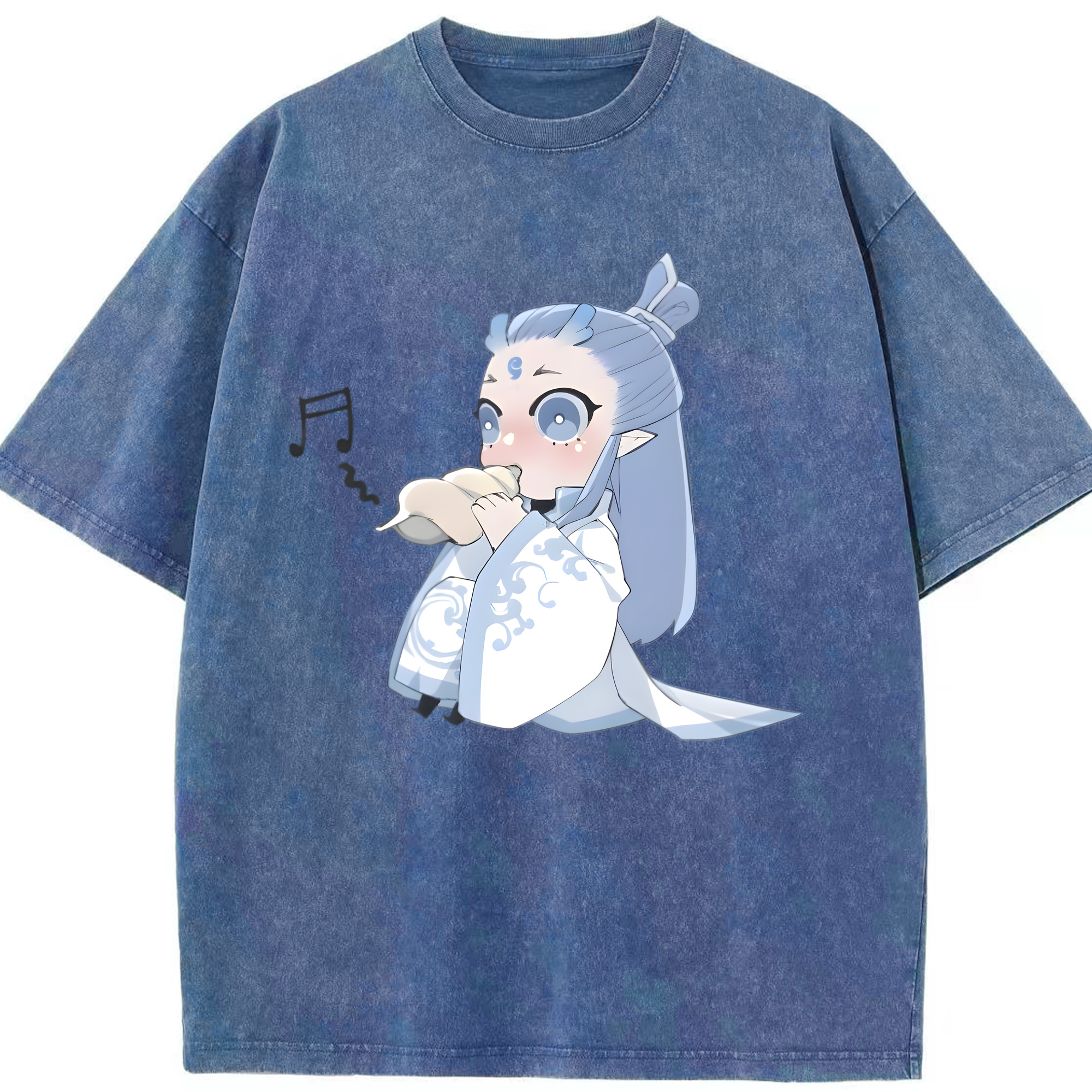（画像用） Ne Zha 2 ナタ 魔童の大暴れ 綿100% ヴィンテージ風 半袖Tシャツ（フロントプリント）