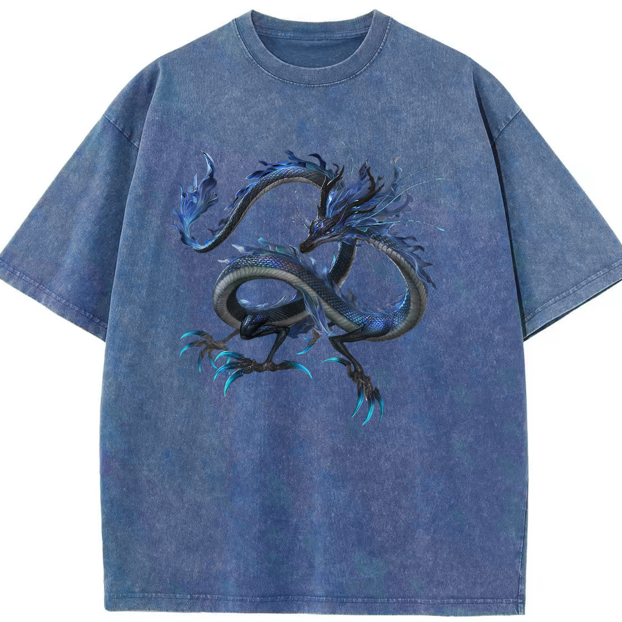 （画像用） Ne Zha 2 ナタ 魔童の大暴れ 綿100% ヴィンテージ風 半袖Tシャツ（フロントプリント）
