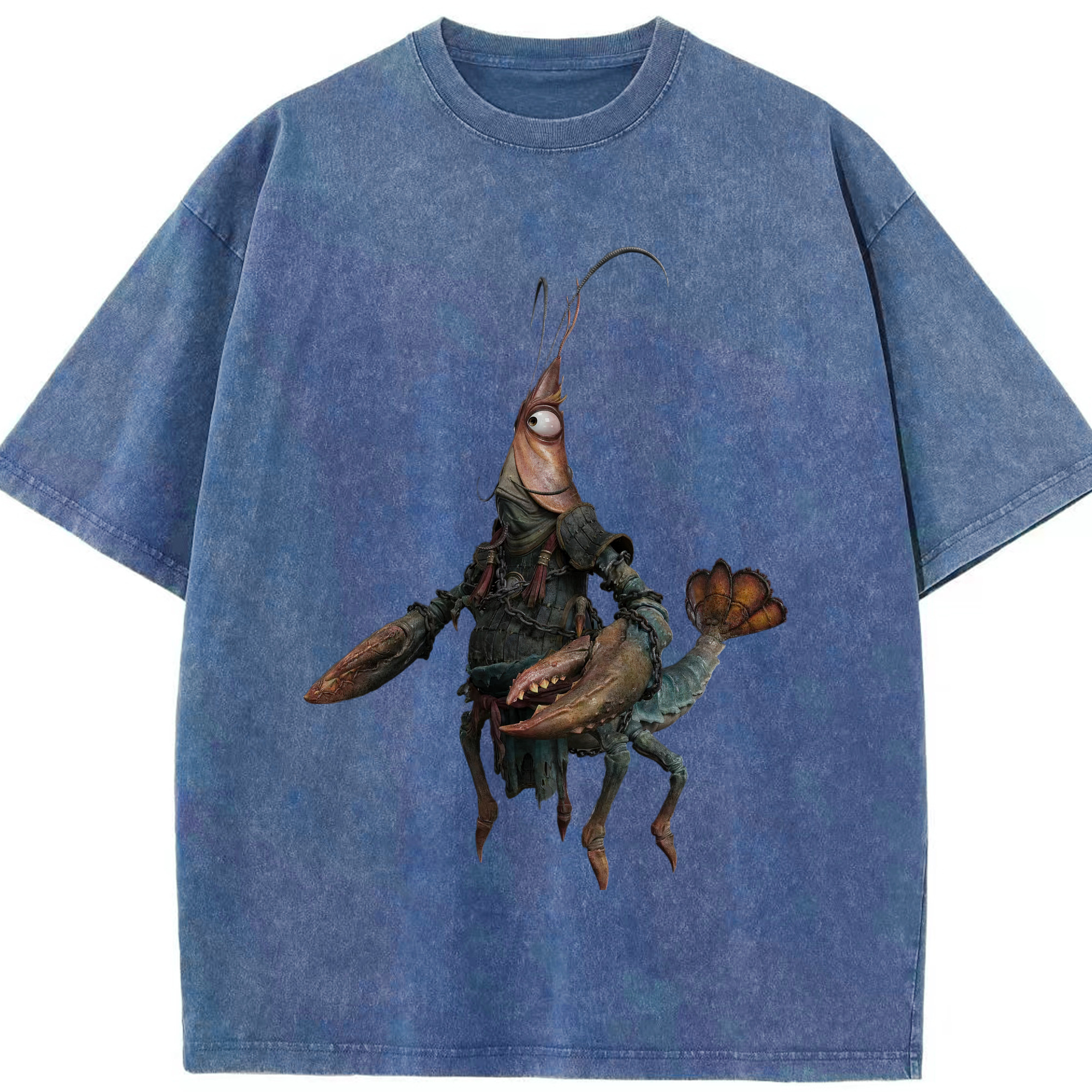 （画像用） Ne Zha 2 ナタ 魔童の大暴れ 綿100% ヴィンテージ風 半袖Tシャツ（フロントプリント）