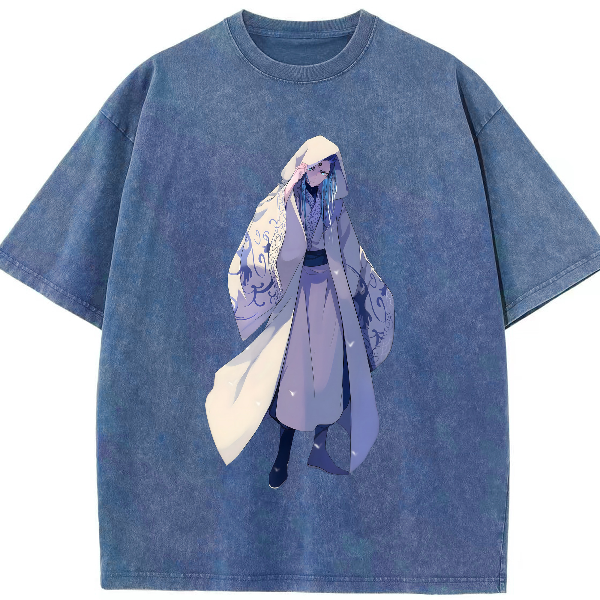 （画像用） Ne Zha 2 ナタ 魔童の大暴れ 綿100% ヴィンテージ風 半袖Tシャツ（フロントプリント）