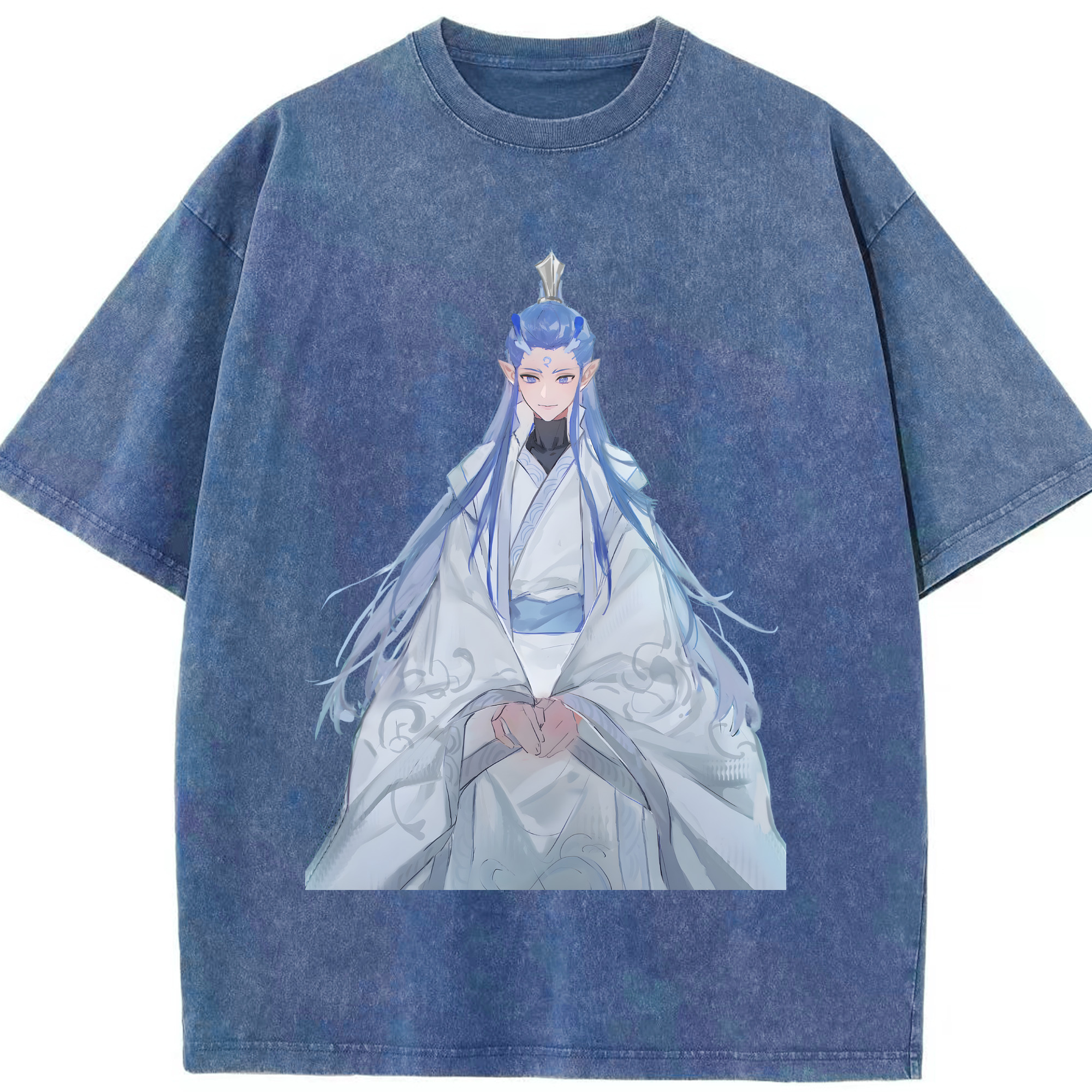 （画像用） Ne Zha 2 ナタ 魔童の大暴れ 綿100% ヴィンテージ風 半袖Tシャツ（フロントプリント）