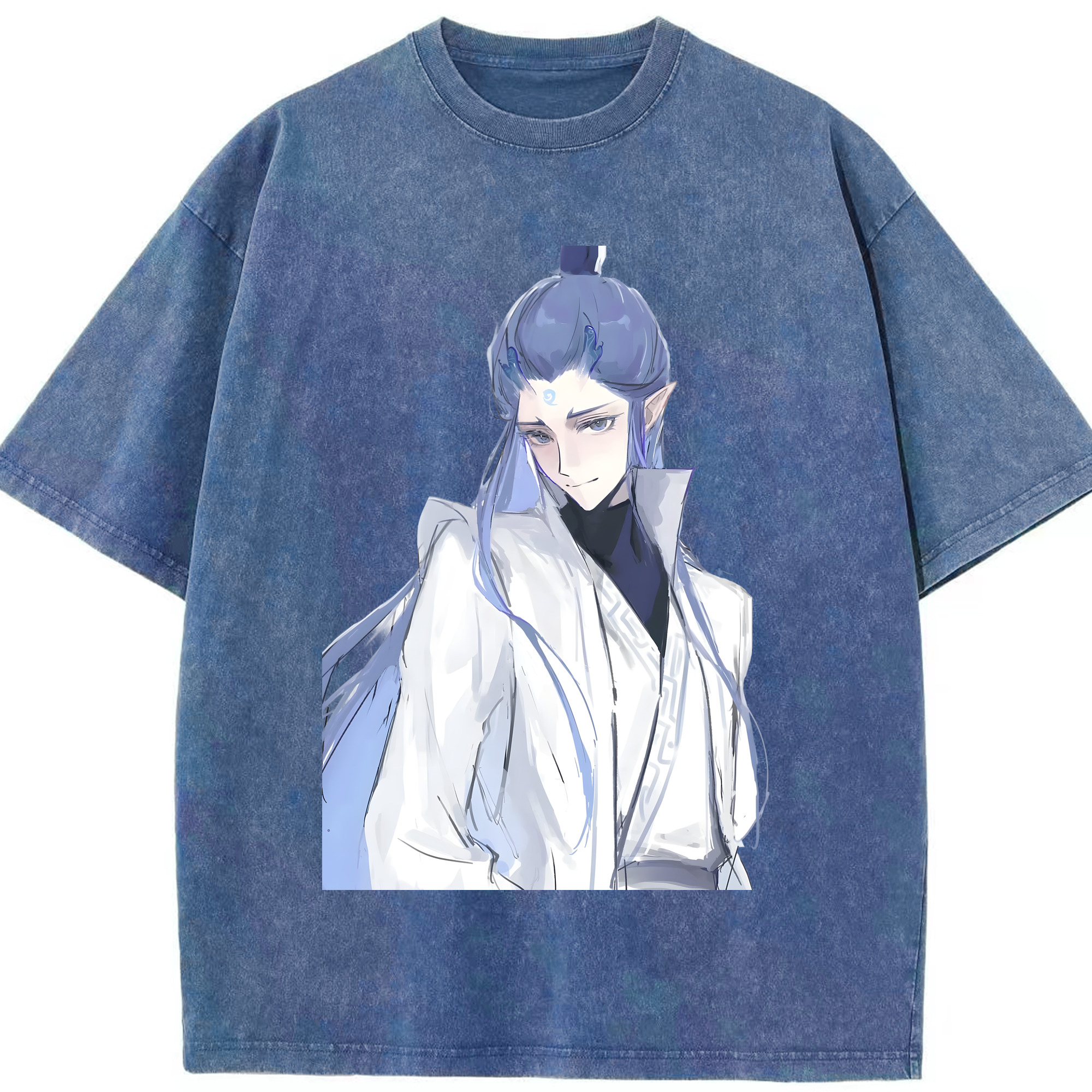 （画像用） Ne Zha 2 ナタ 魔童の大暴れ 綿100% ヴィンテージ風 半袖Tシャツ（フロントプリント）