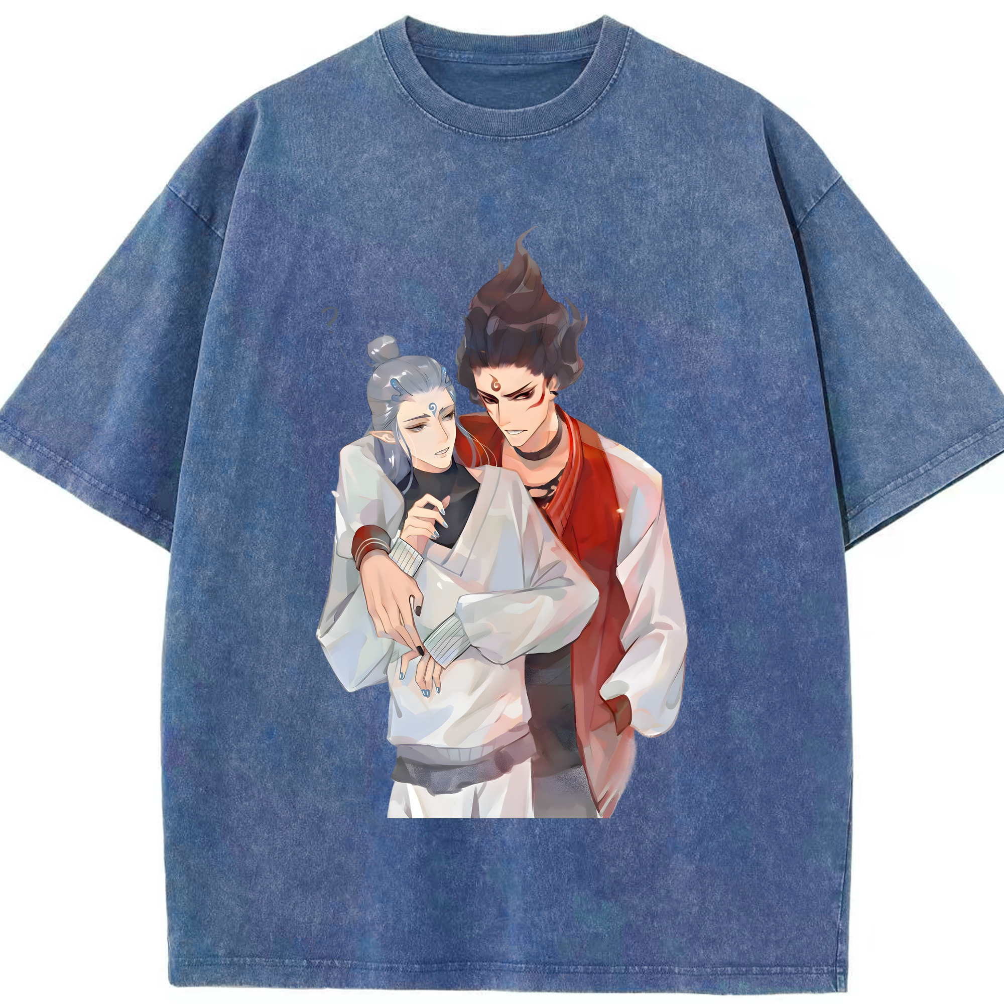 （画像用） Ne Zha 2 ナタ 魔童の大暴れ 綿100% ヴィンテージ風 半袖Tシャツ（フロントプリント）