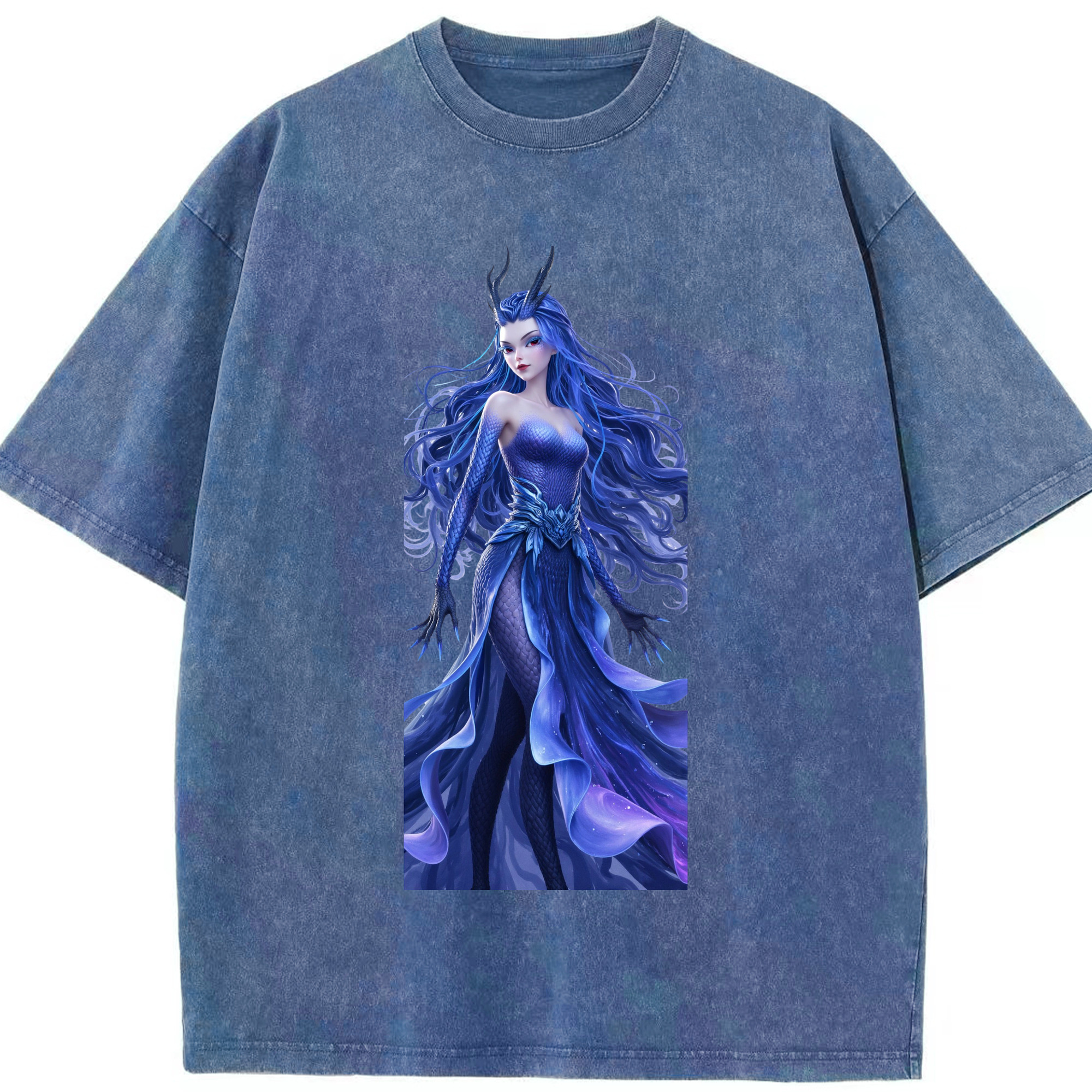 （画像用） Ne Zha 2 ナタ 魔童の大暴れ 綿100% ヴィンテージ風 半袖Tシャツ（フロントプリント）