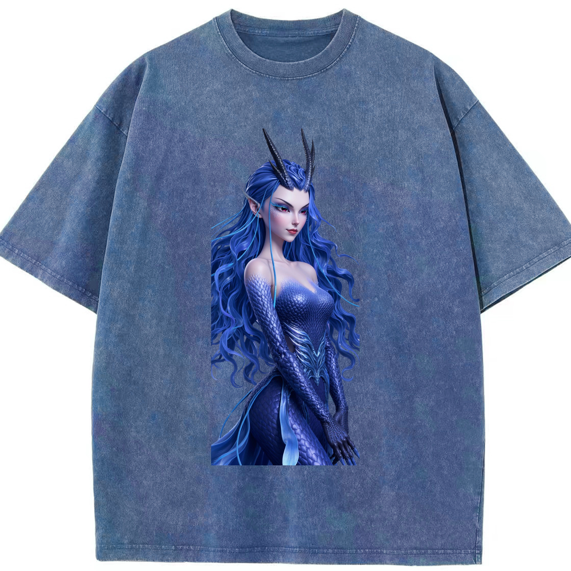 （画像用） Ne Zha 2 ナタ 魔童の大暴れ 綿100% ヴィンテージ風 半袖Tシャツ（フロントプリント）