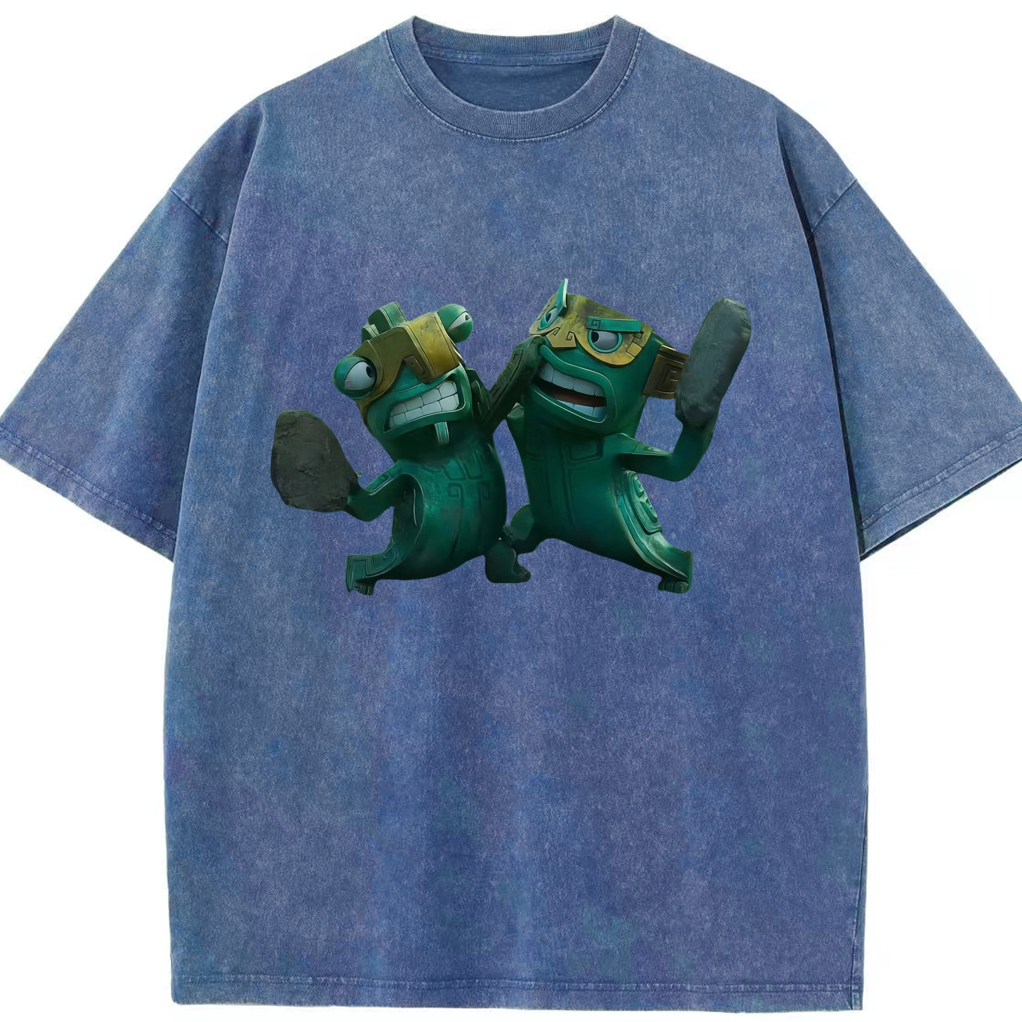 （画像用） Ne Zha 2 ナタ 魔童の大暴れ 綿100% ヴィンテージ風 半袖Tシャツ（フロントプリント）