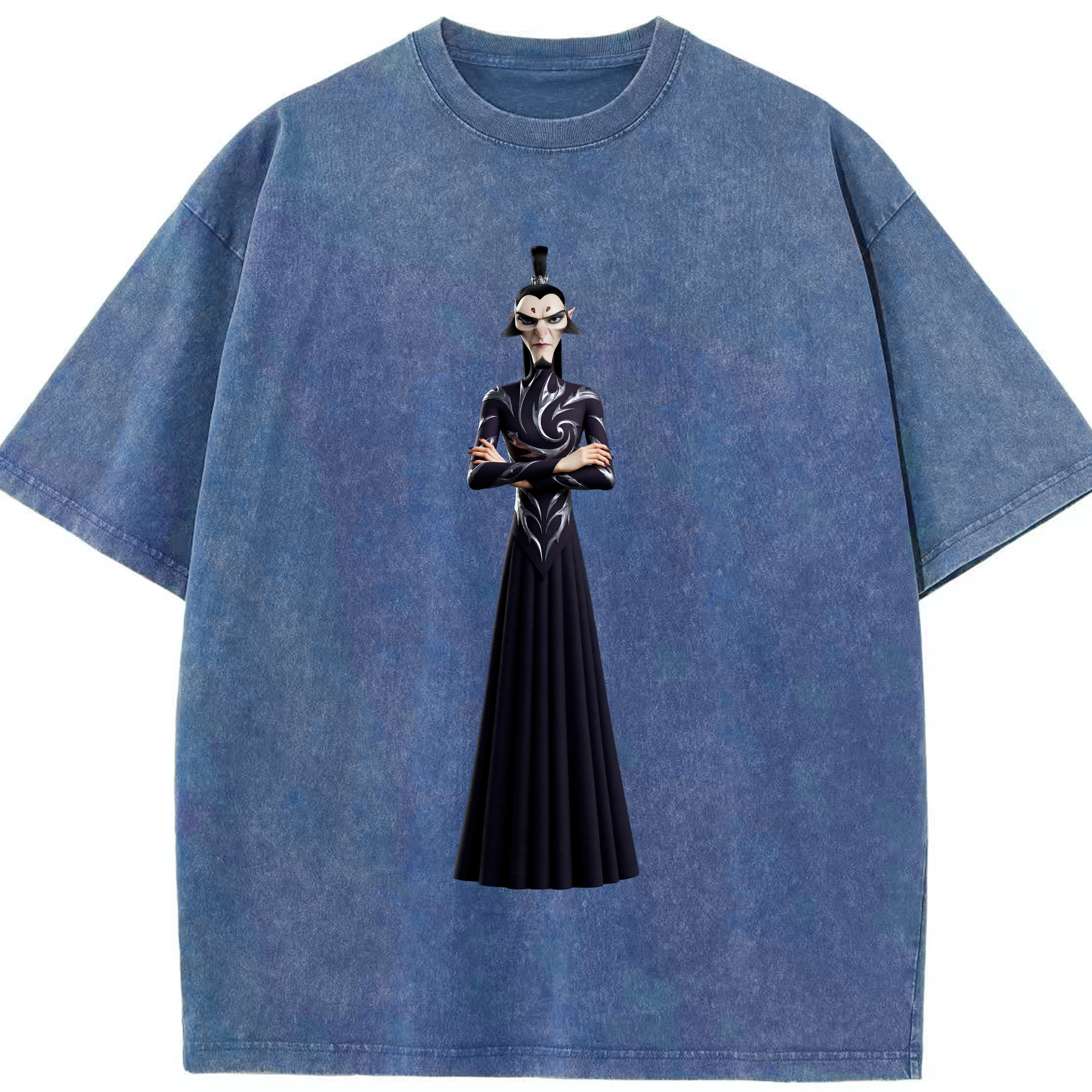 （画像用） Ne Zha 2 ナタ 魔童の大暴れ 綿100% ヴィンテージ風 半袖Tシャツ（フロントプリント）