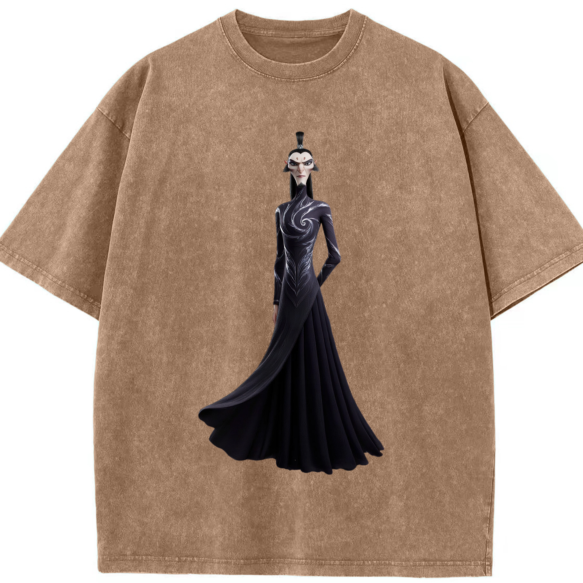 （画像用） Ne Zha 2 ナタ 魔童の大暴れ 綿100% ヴィンテージ風 半袖Tシャツ（フロントプリント）