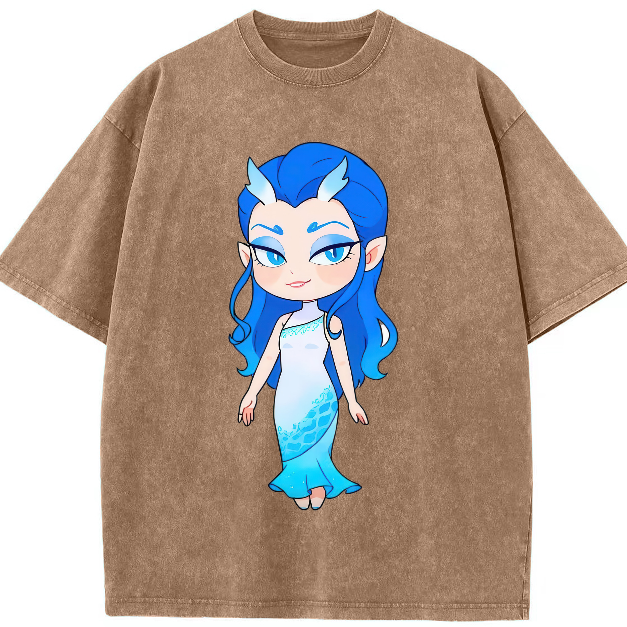 （画像用） Ne Zha 2 ナタ 魔童の大暴れ 綿100% ヴィンテージ風 半袖Tシャツ（フロントプリント）