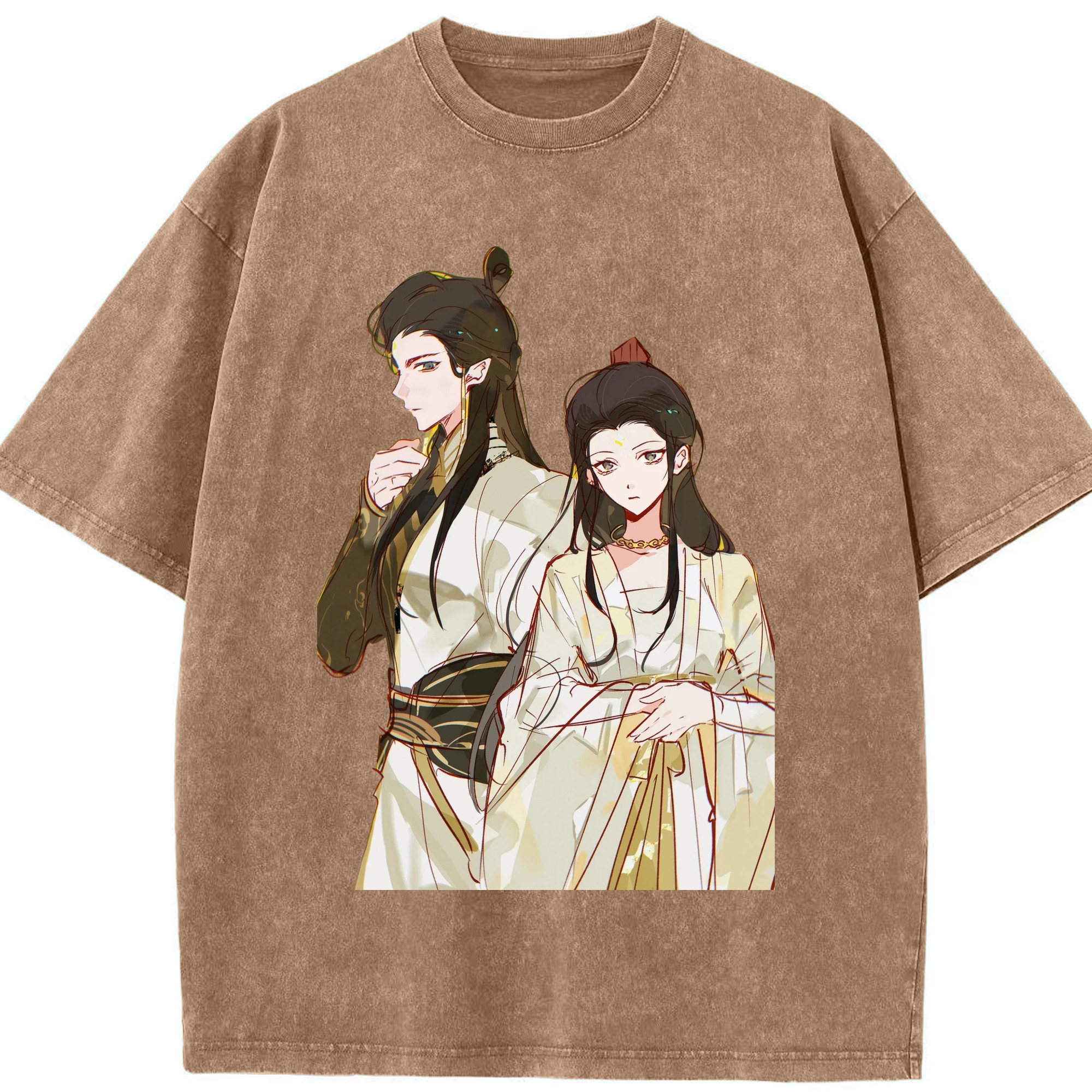（画像用） Ne Zha 2 ナタ 魔童の大暴れ 綿100% ヴィンテージ風 半袖Tシャツ（フロントプリント）