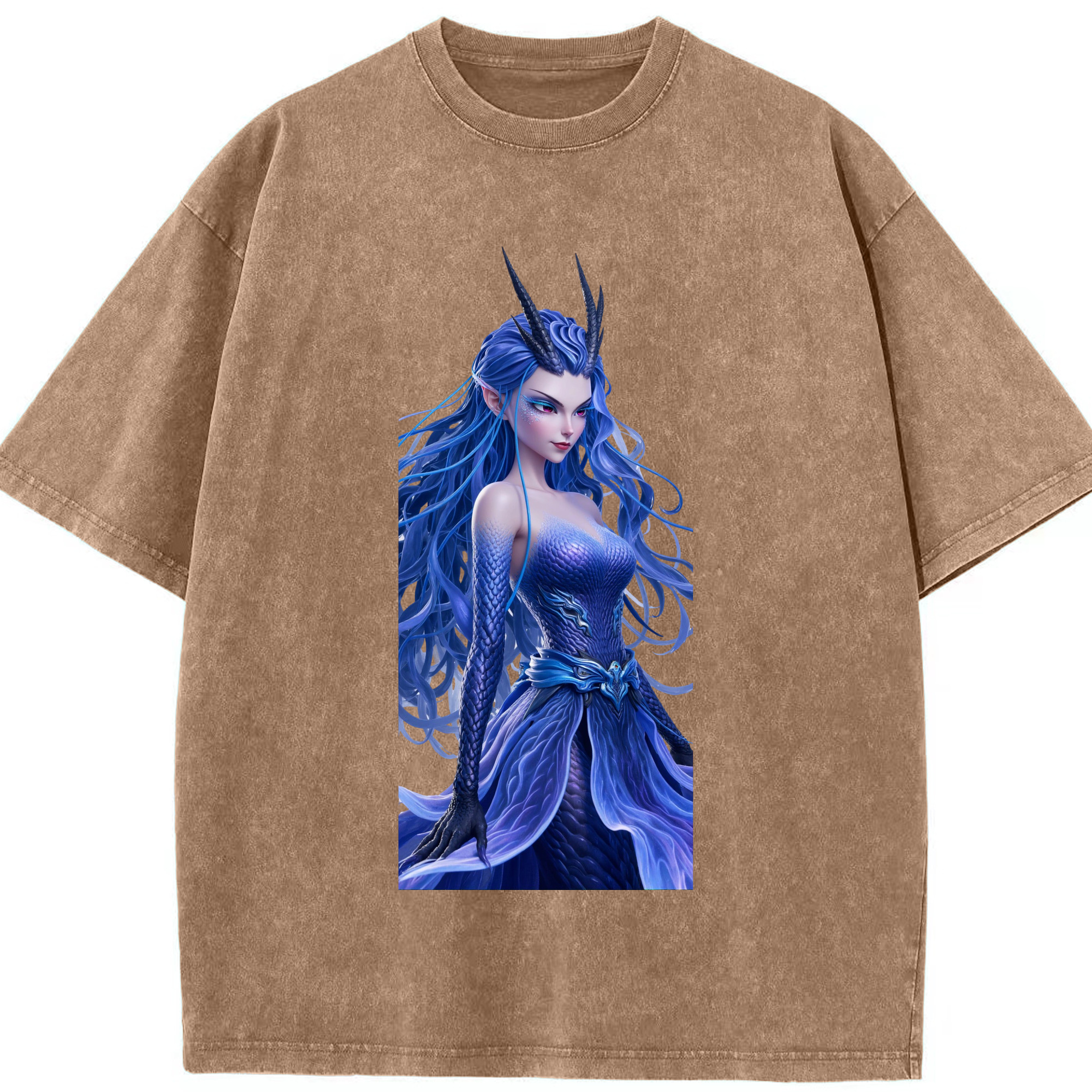 （画像用） Ne Zha 2 ナタ 魔童の大暴れ 綿100% ヴィンテージ風 半袖Tシャツ（フロントプリント）