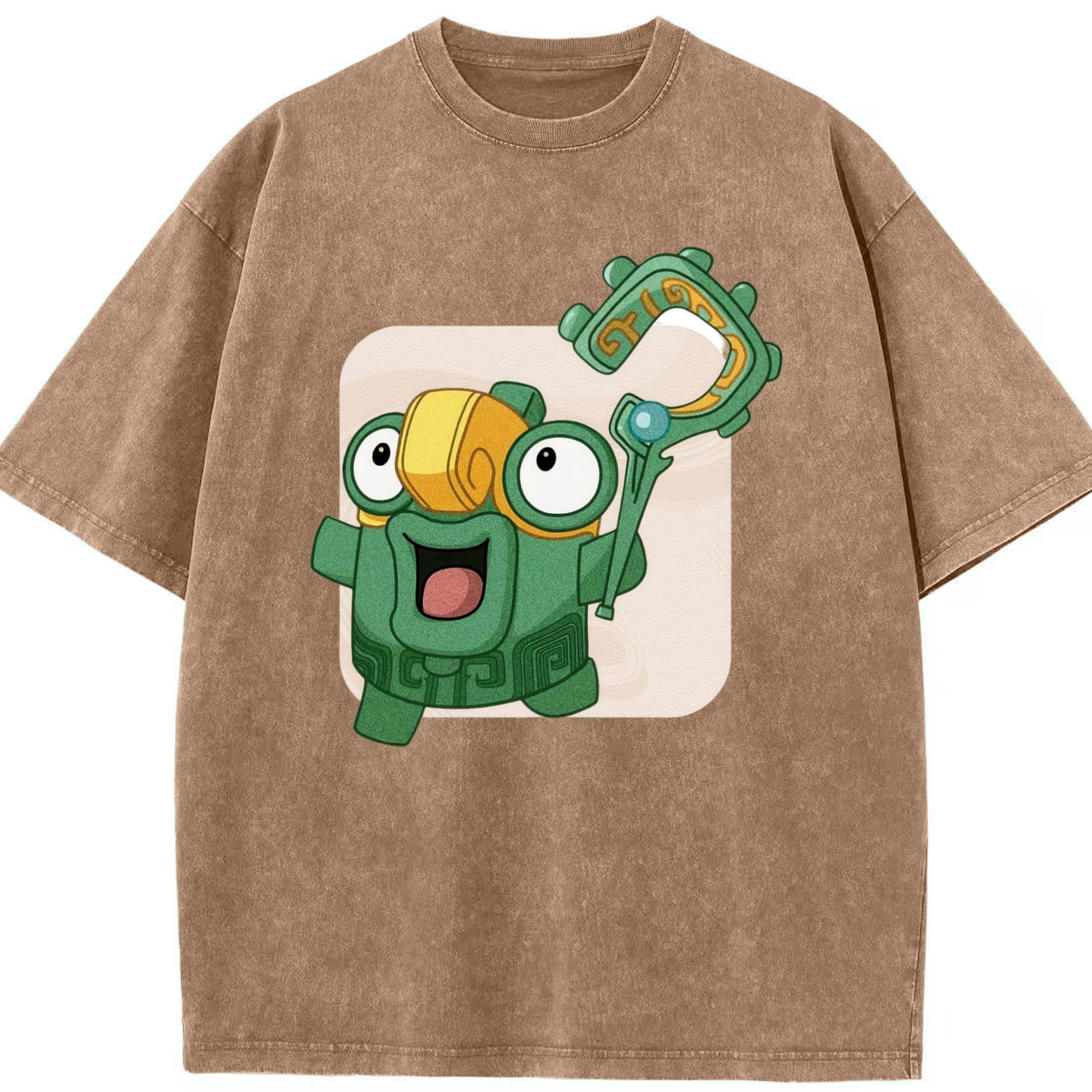 （画像用） Ne Zha 2 ナタ 魔童の大暴れ 綿100% ヴィンテージ風 半袖Tシャツ（フロントプリント）