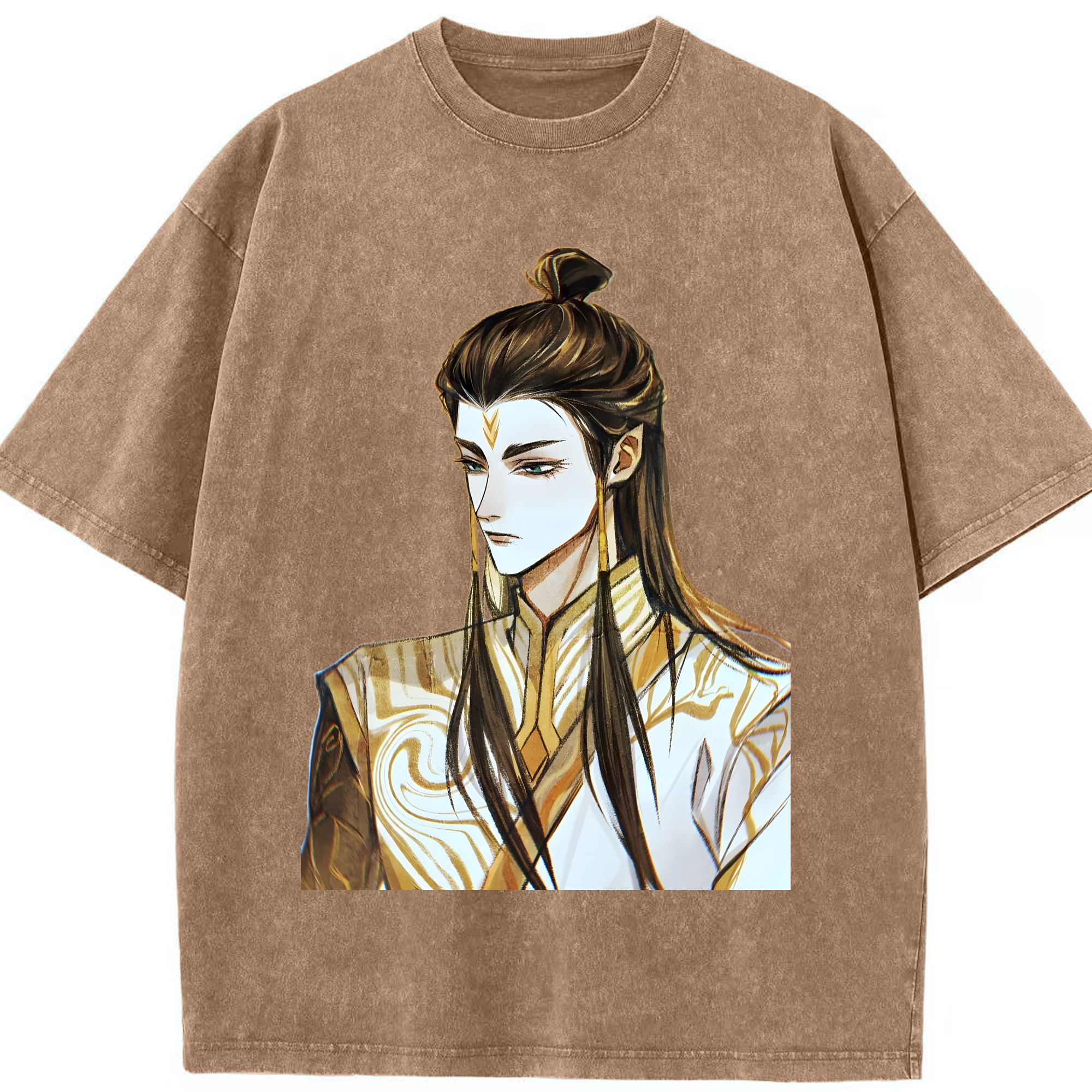 （画像用） Ne Zha 2 ナタ 魔童の大暴れ 綿100% ヴィンテージ風 半袖Tシャツ（フロントプリント）