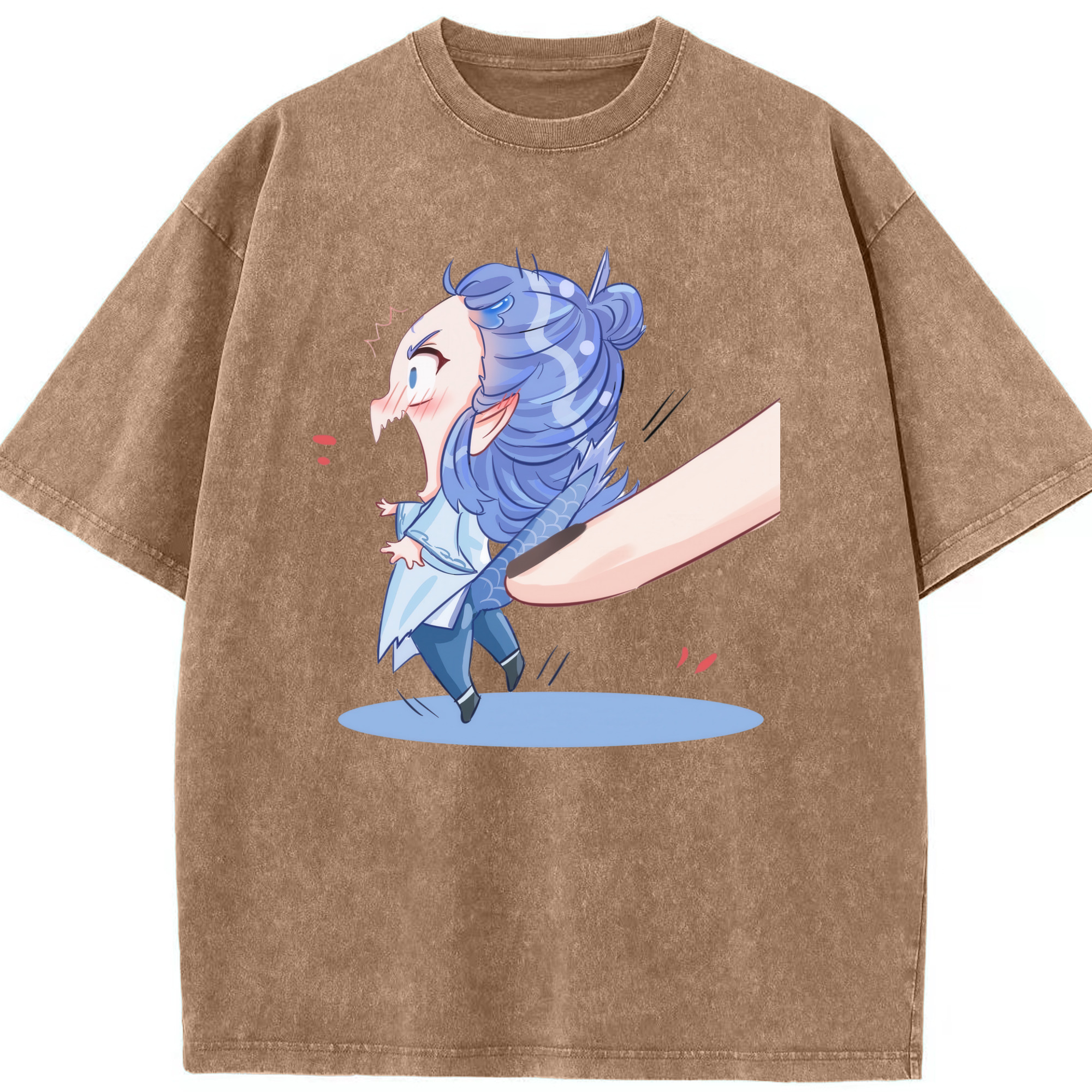 （画像用） Ne Zha 2 ナタ 魔童の大暴れ 綿100% ヴィンテージ風 半袖Tシャツ（フロントプリント）