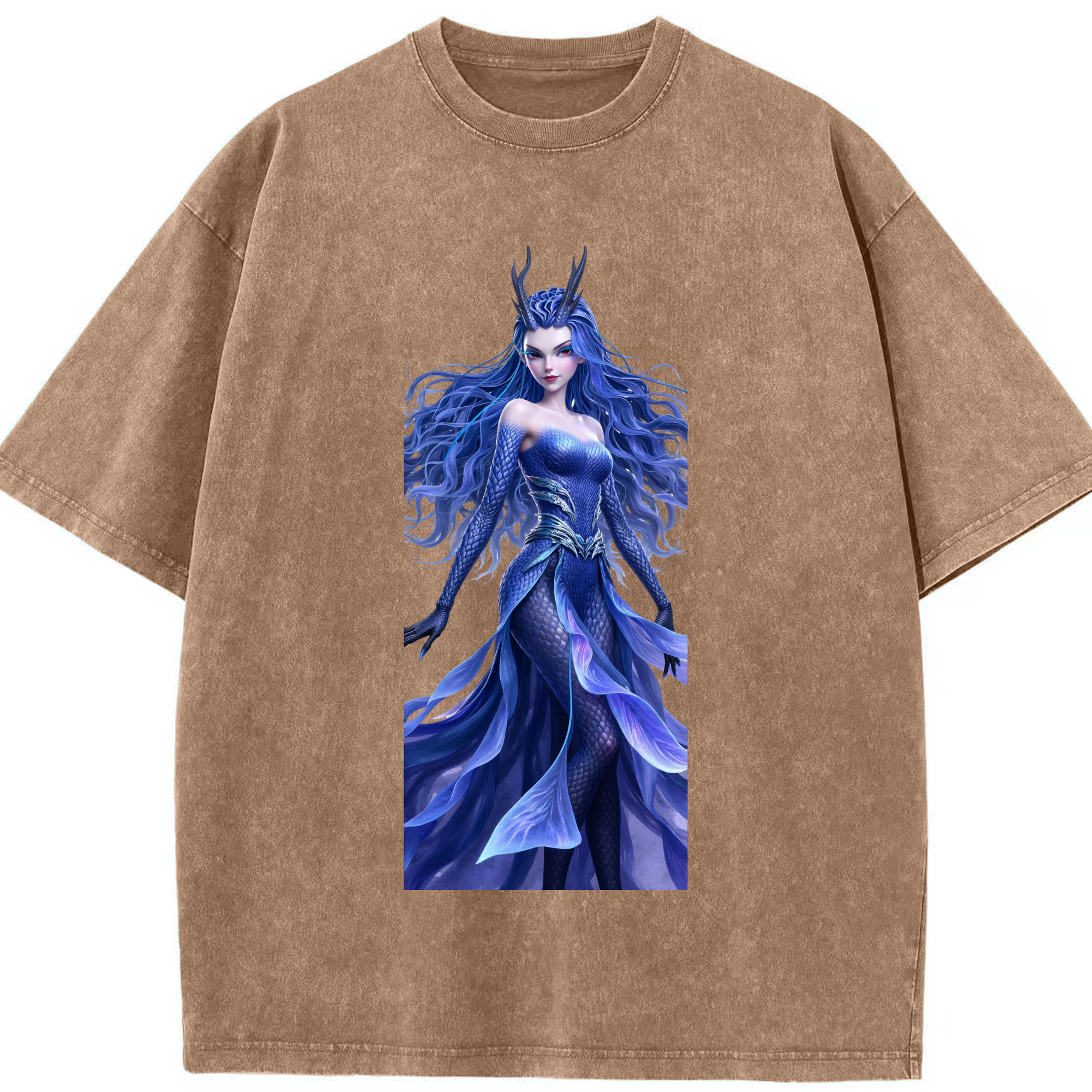 （画像用） Ne Zha 2 ナタ 魔童の大暴れ 綿100% ヴィンテージ風 半袖Tシャツ（フロントプリント）