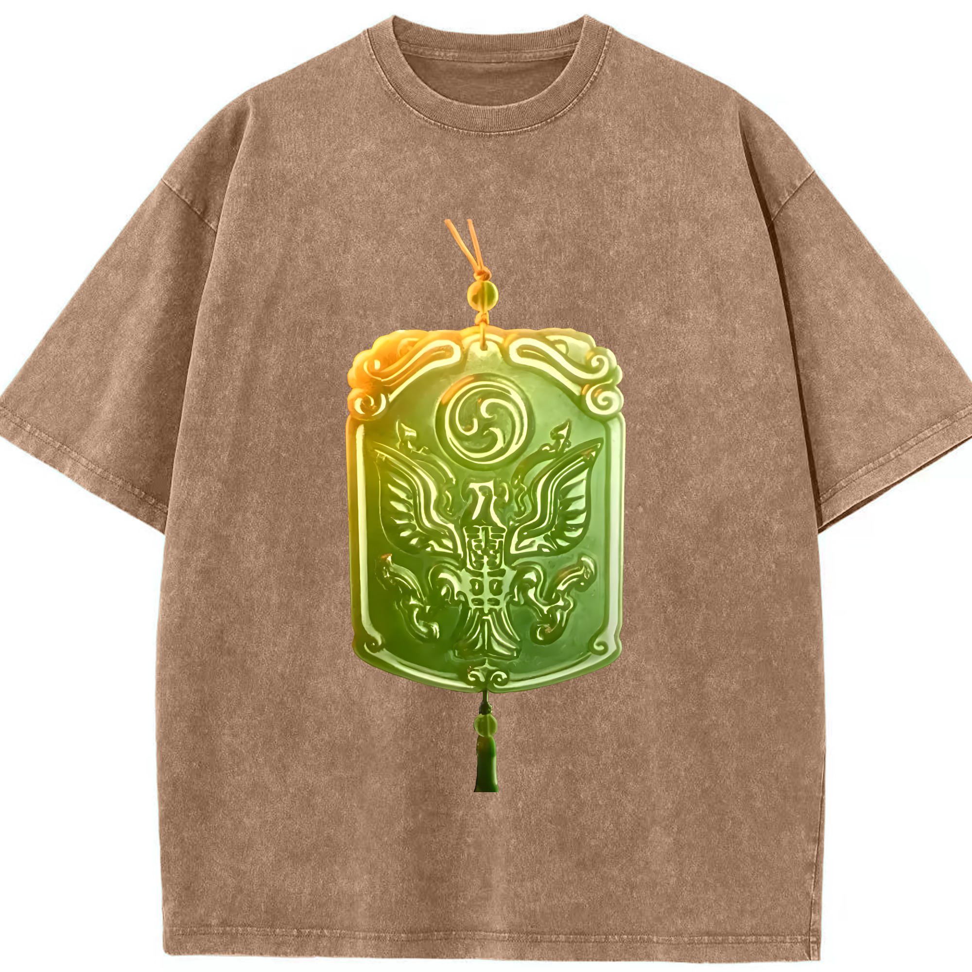 （画像用） Ne Zha 2 ナタ 魔童の大暴れ 綿100% ヴィンテージ風 半袖Tシャツ（フロントプリント）