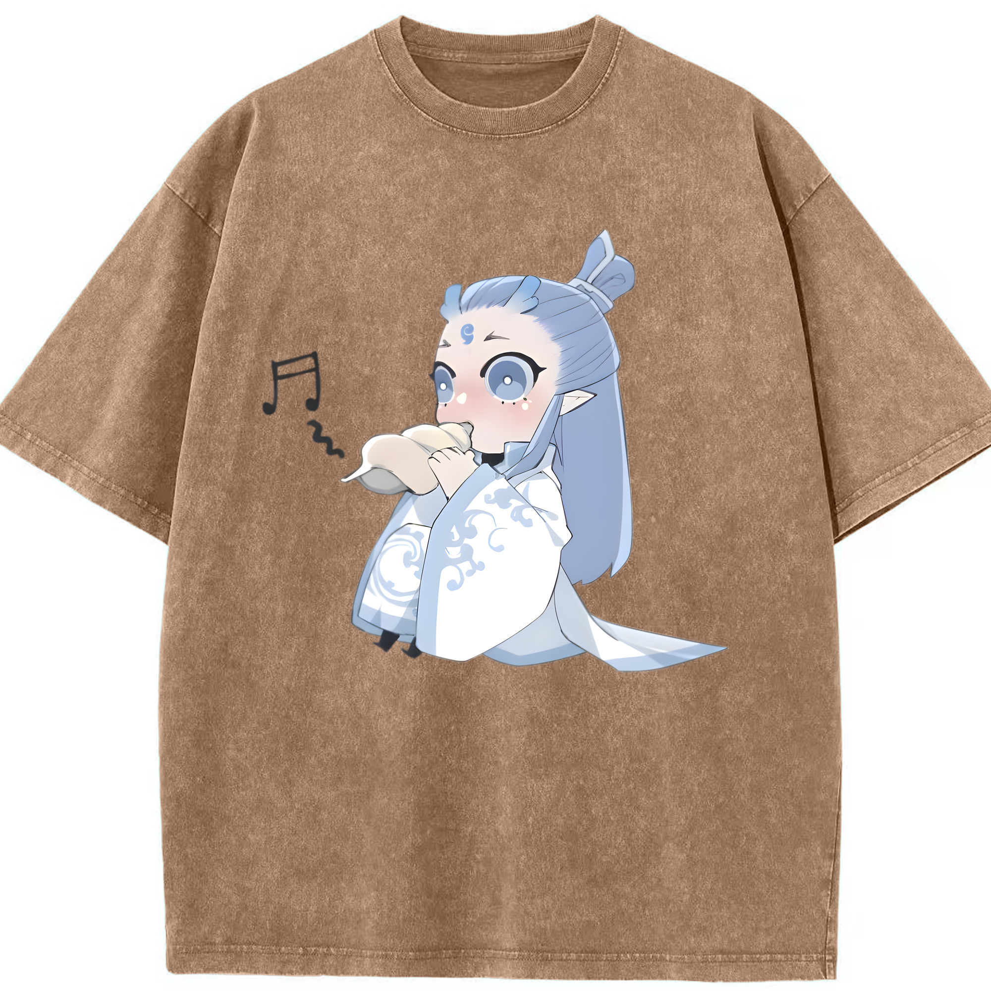 （画像用） Ne Zha 2 ナタ 魔童の大暴れ 綿100% ヴィンテージ風 半袖Tシャツ（フロントプリント）