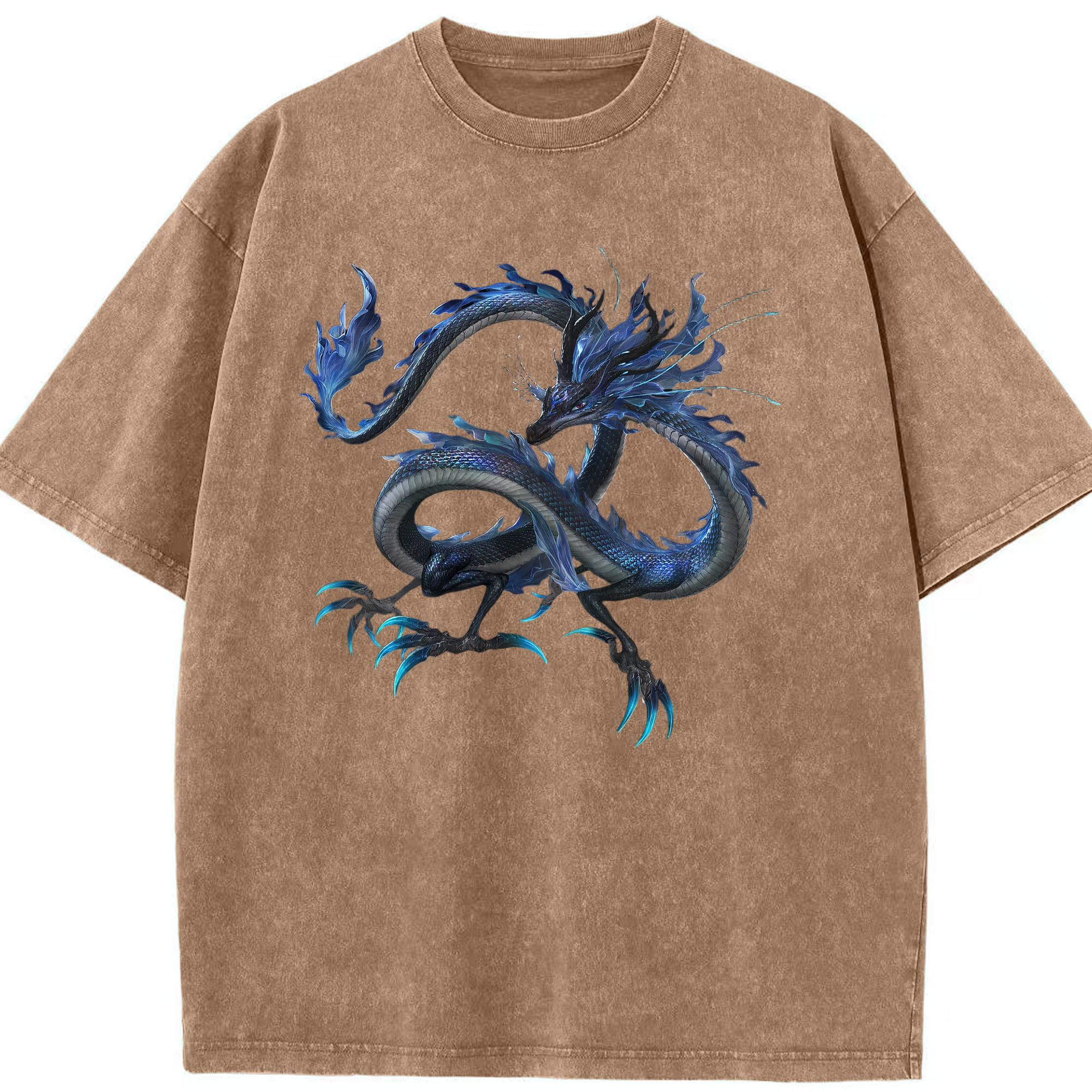 （画像用） Ne Zha 2 ナタ 魔童の大暴れ 綿100% ヴィンテージ風 半袖Tシャツ（フロントプリント）
