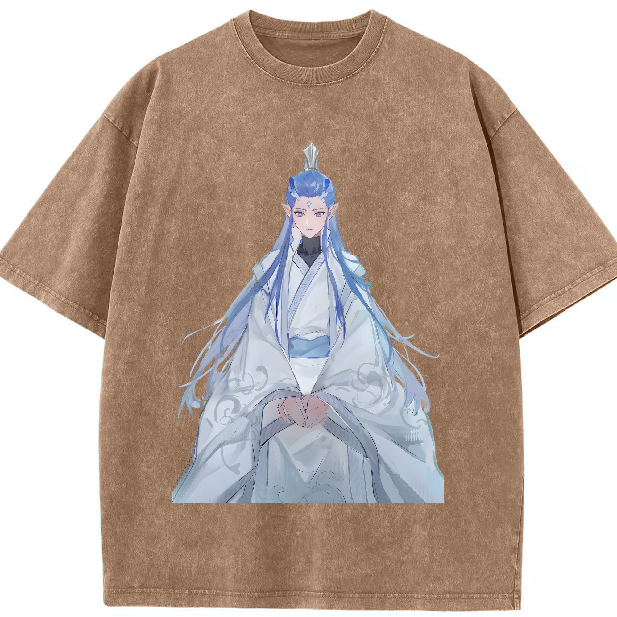 （画像用） Ne Zha 2 ナタ 魔童の大暴れ 綿100% ヴィンテージ風 半袖Tシャツ（フロントプリント）