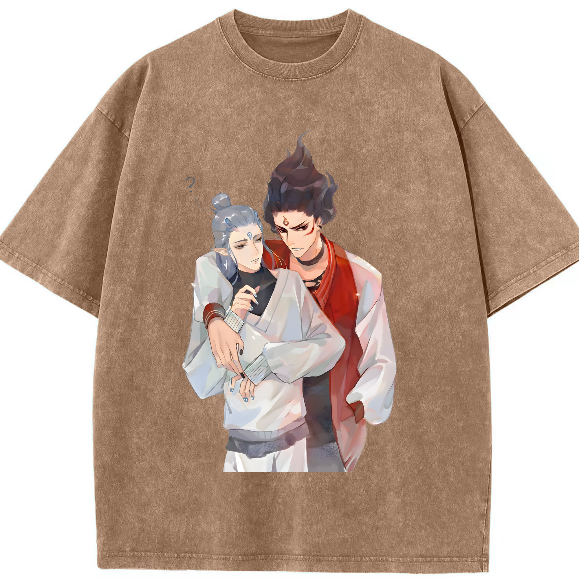 （画像用） Ne Zha 2 ナタ 魔童の大暴れ 綿100% ヴィンテージ風 半袖Tシャツ（フロントプリント）